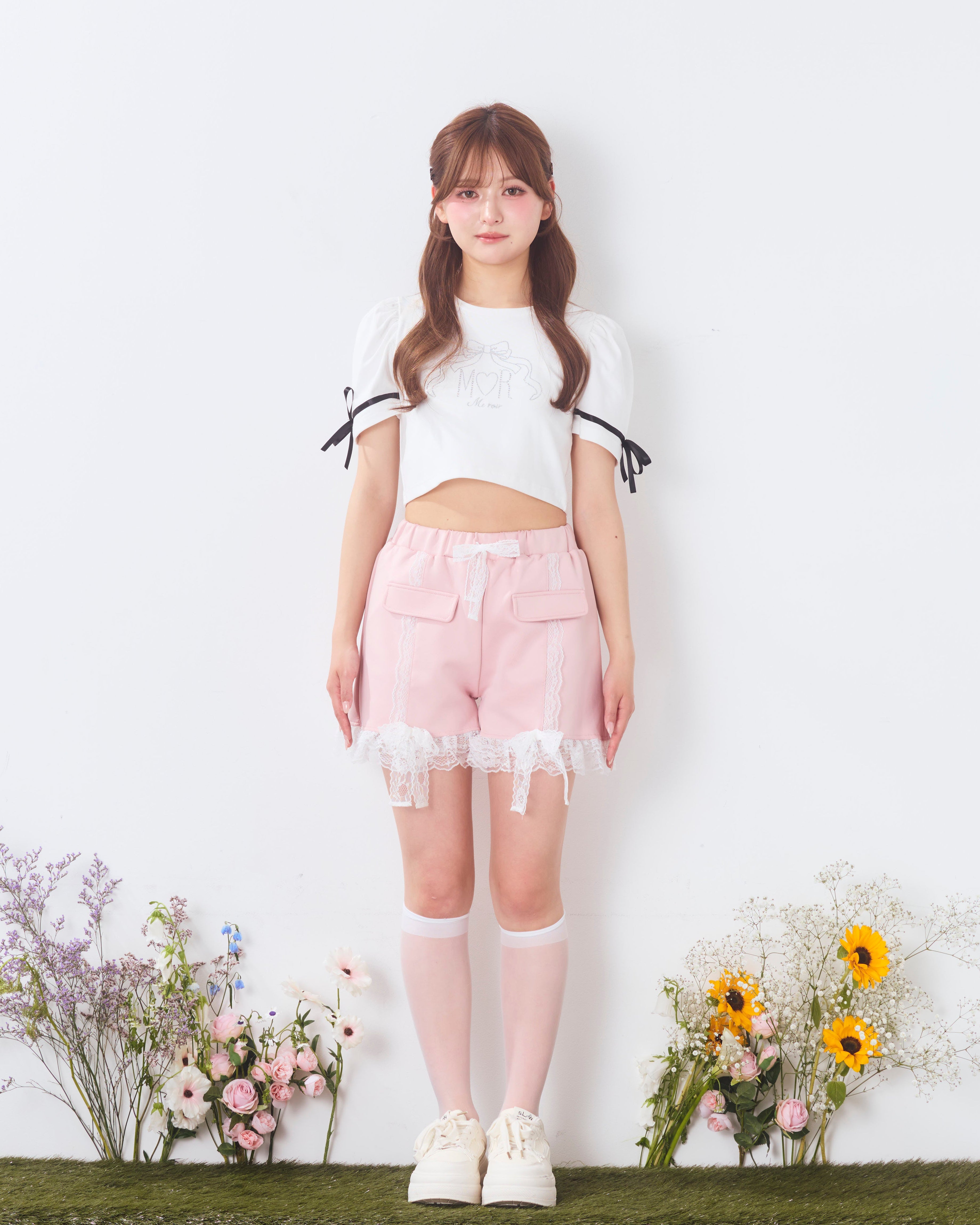 ribbon cut pants