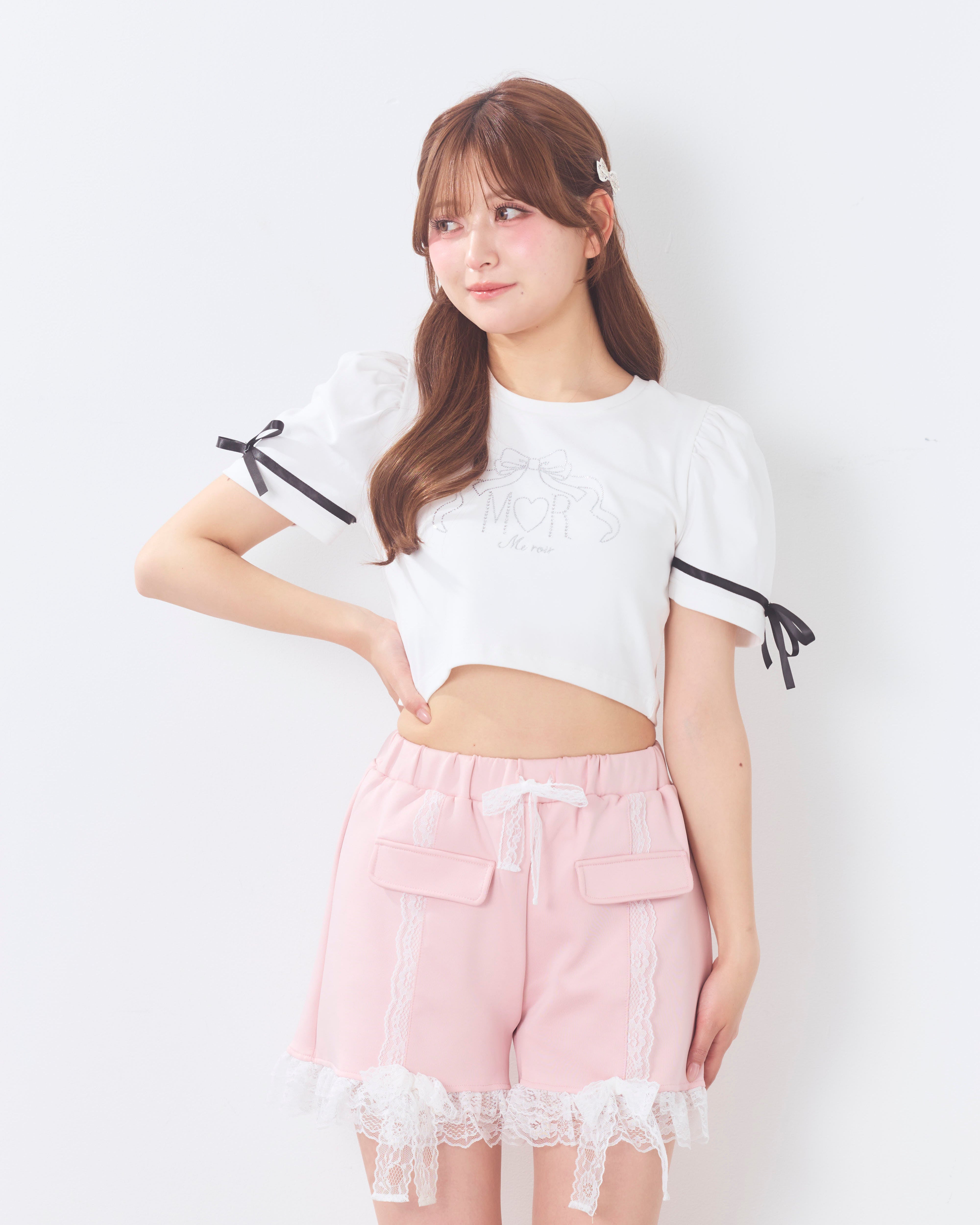 ribbon cut pants