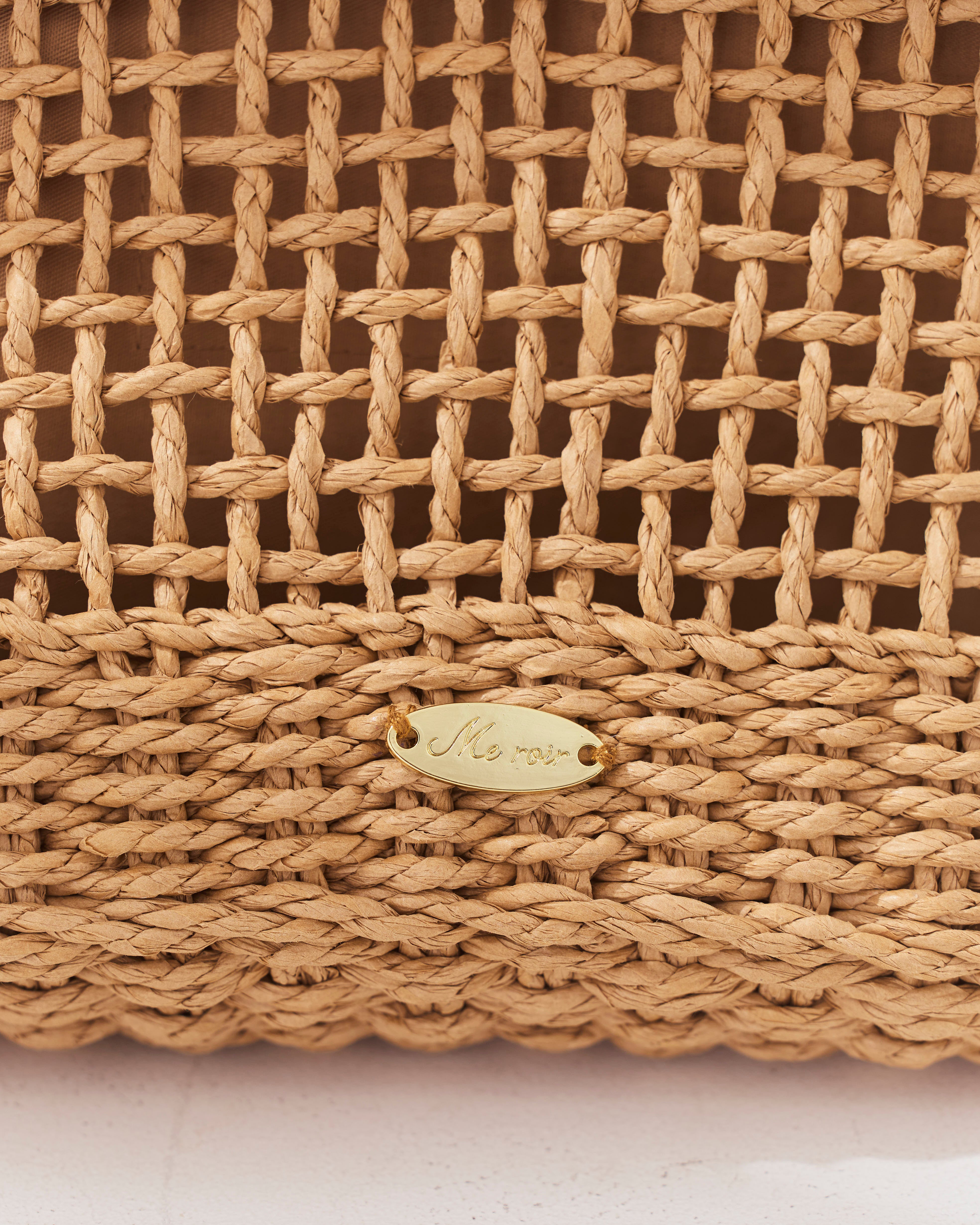 tulle straw bag