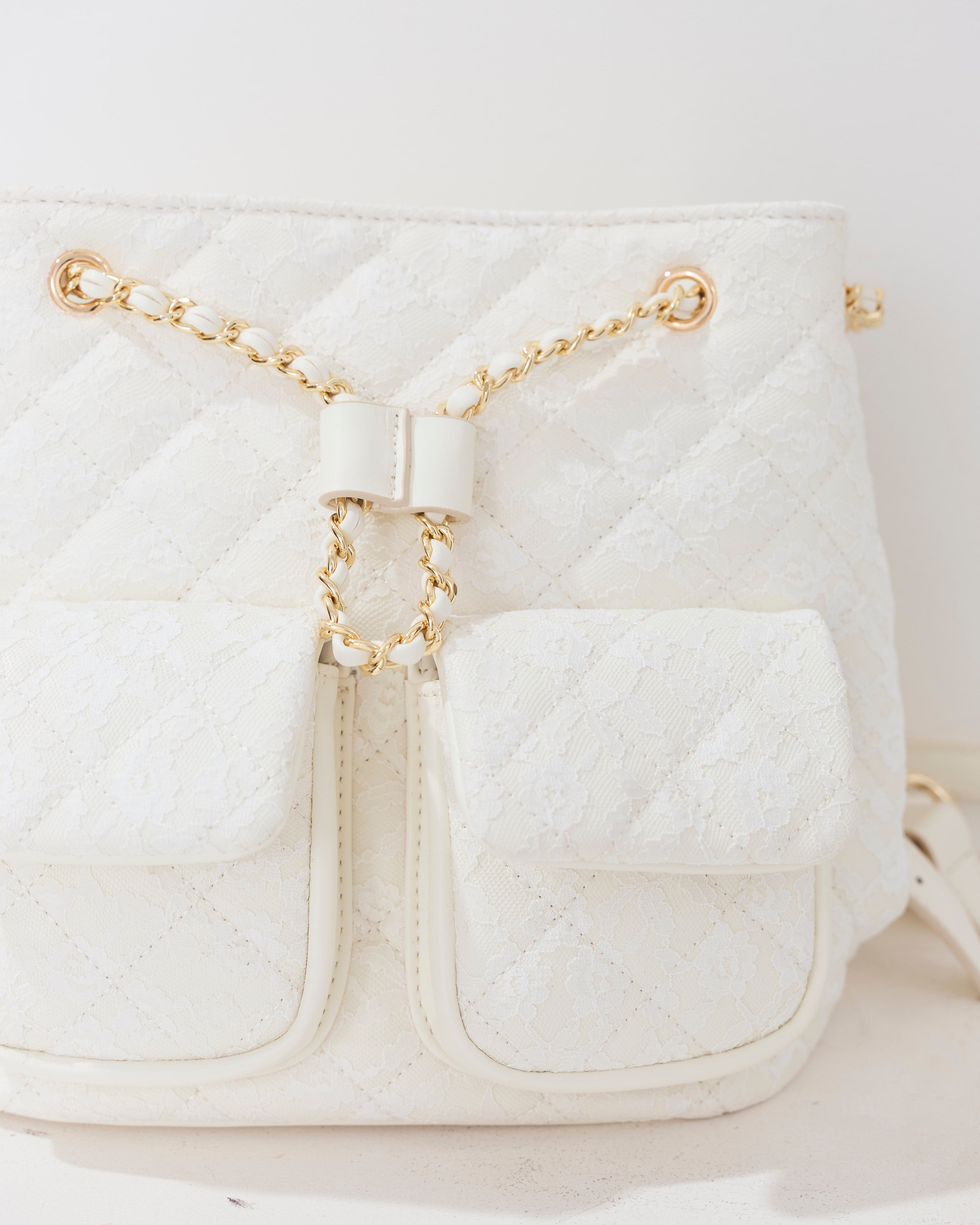 lace quilting backpack
