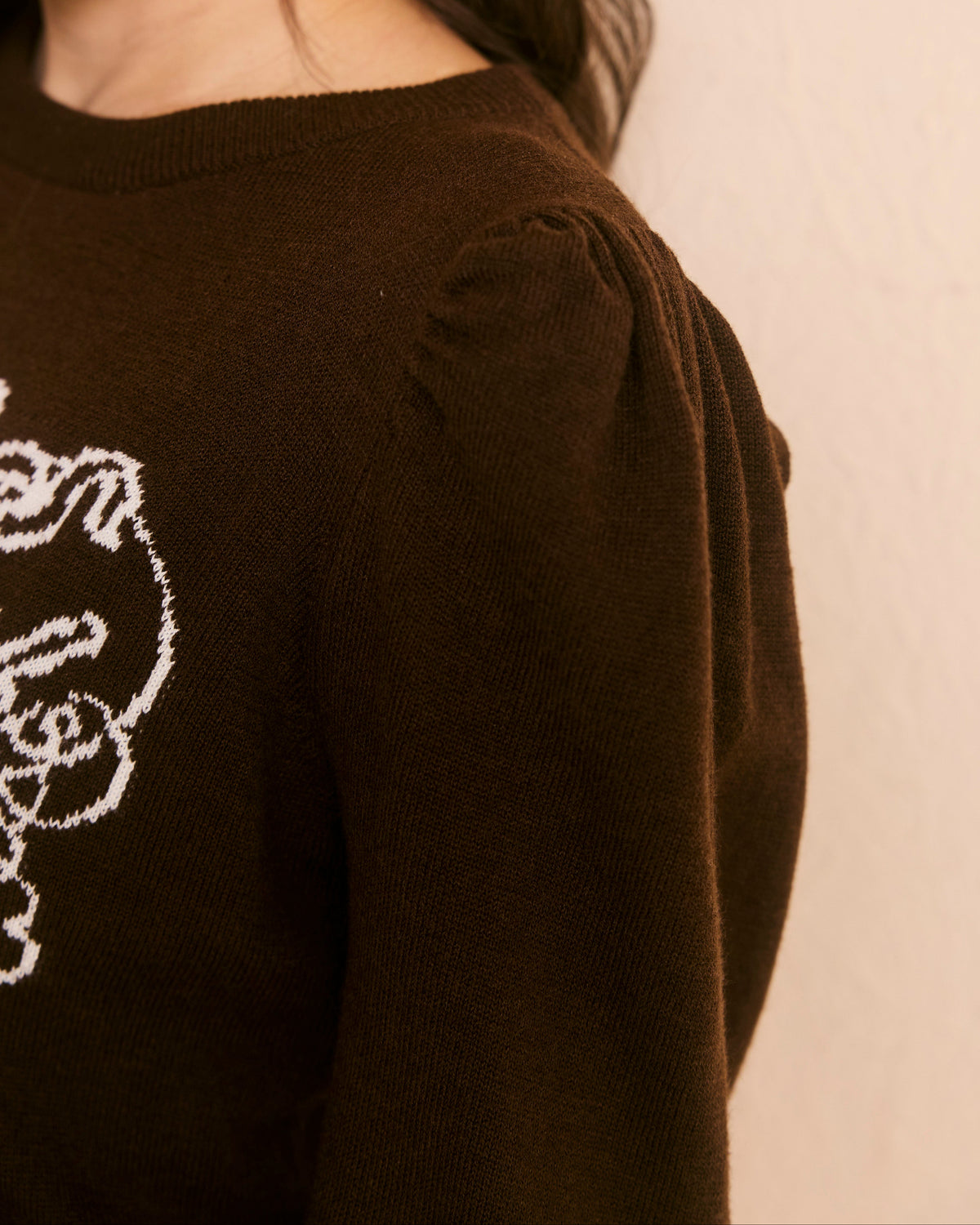 message logo knit tops