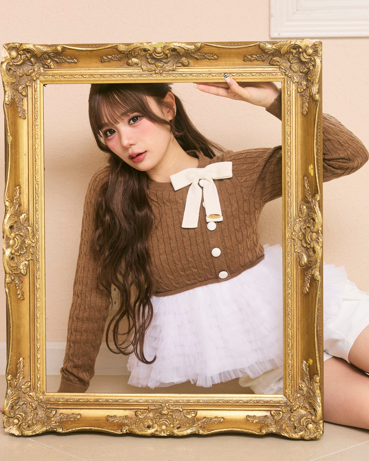 plume peplum ribbon knit