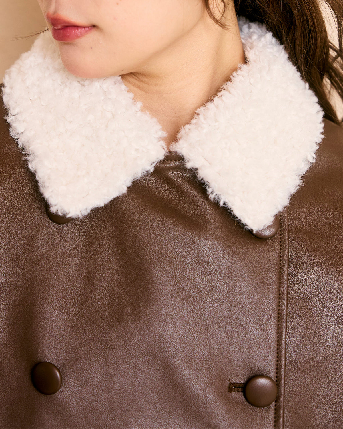 logo fur leather jacket