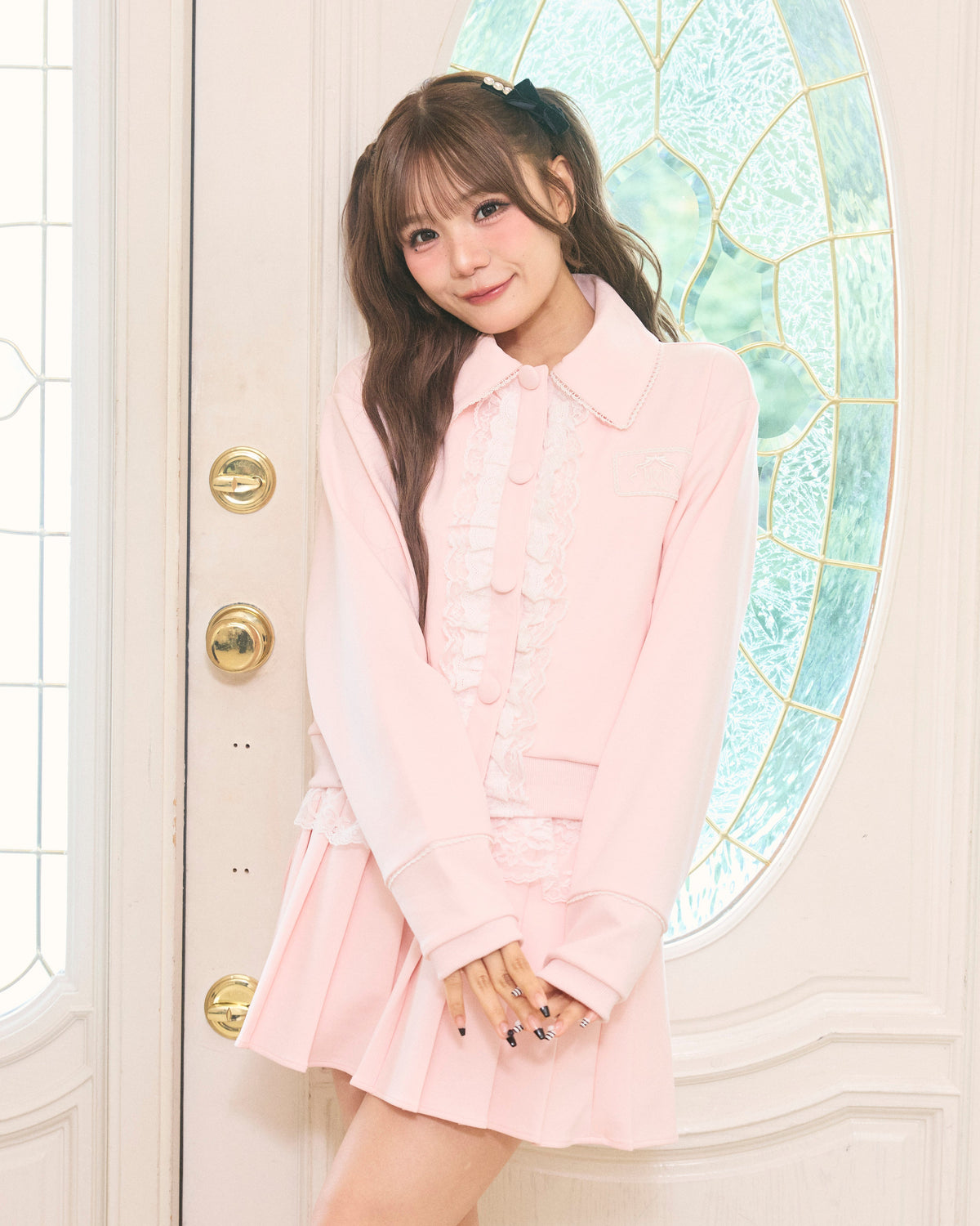 【new color】girly french lace mini skirt