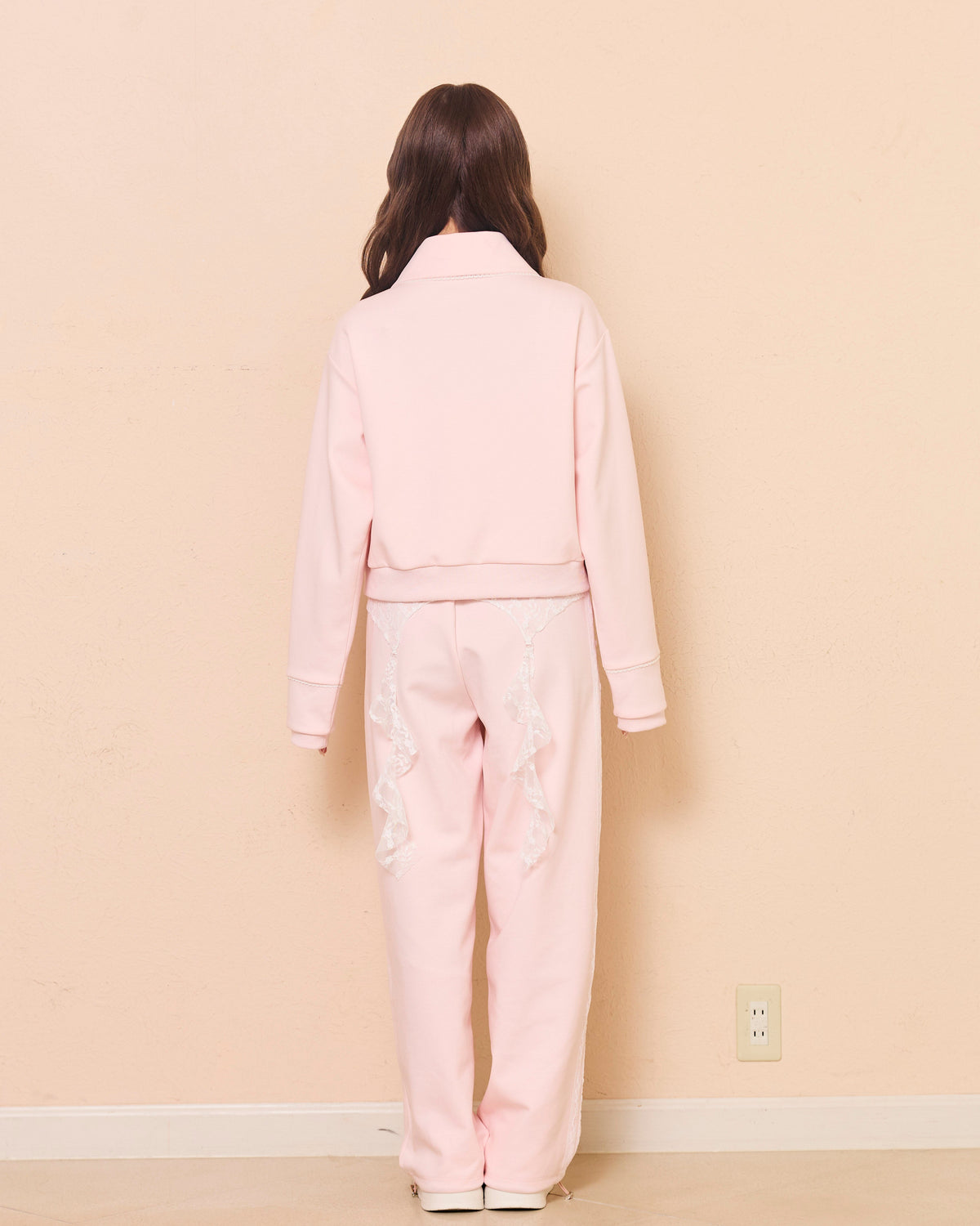 【new color】girly french lace zipup