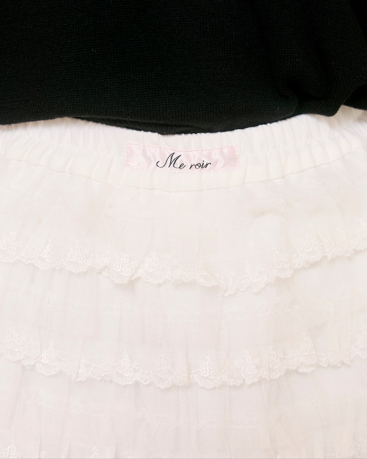 rose lace mini skirt