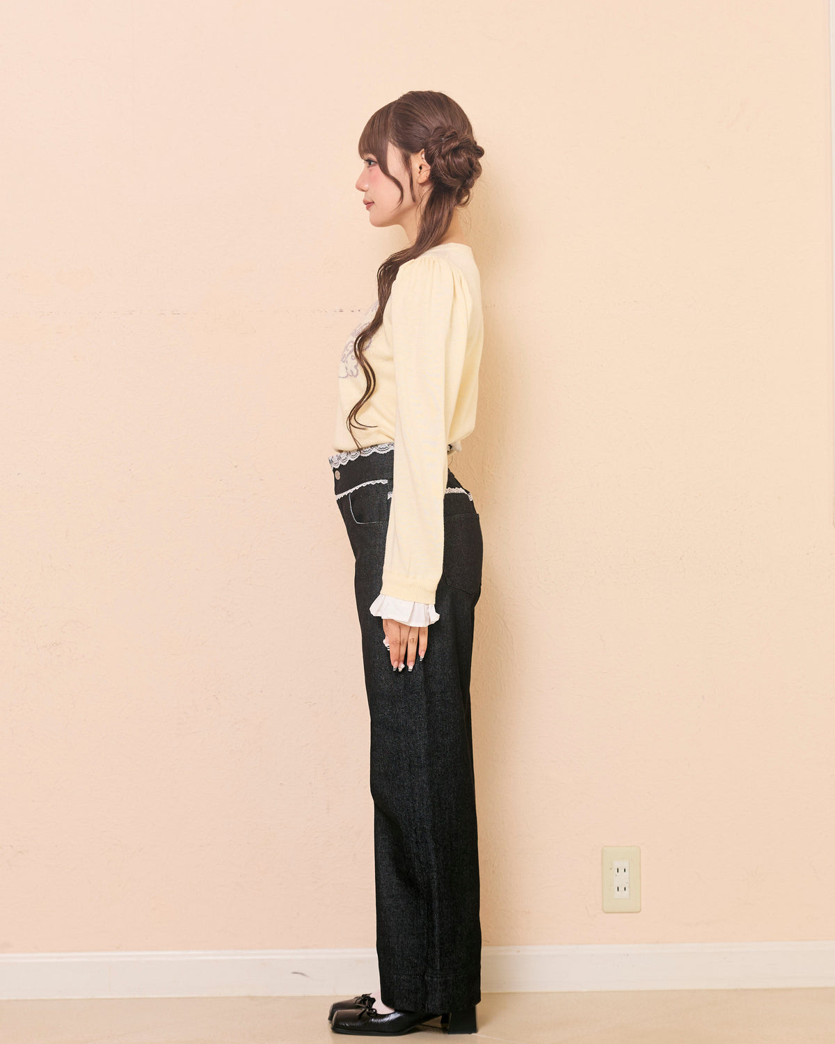 message logo knit tops