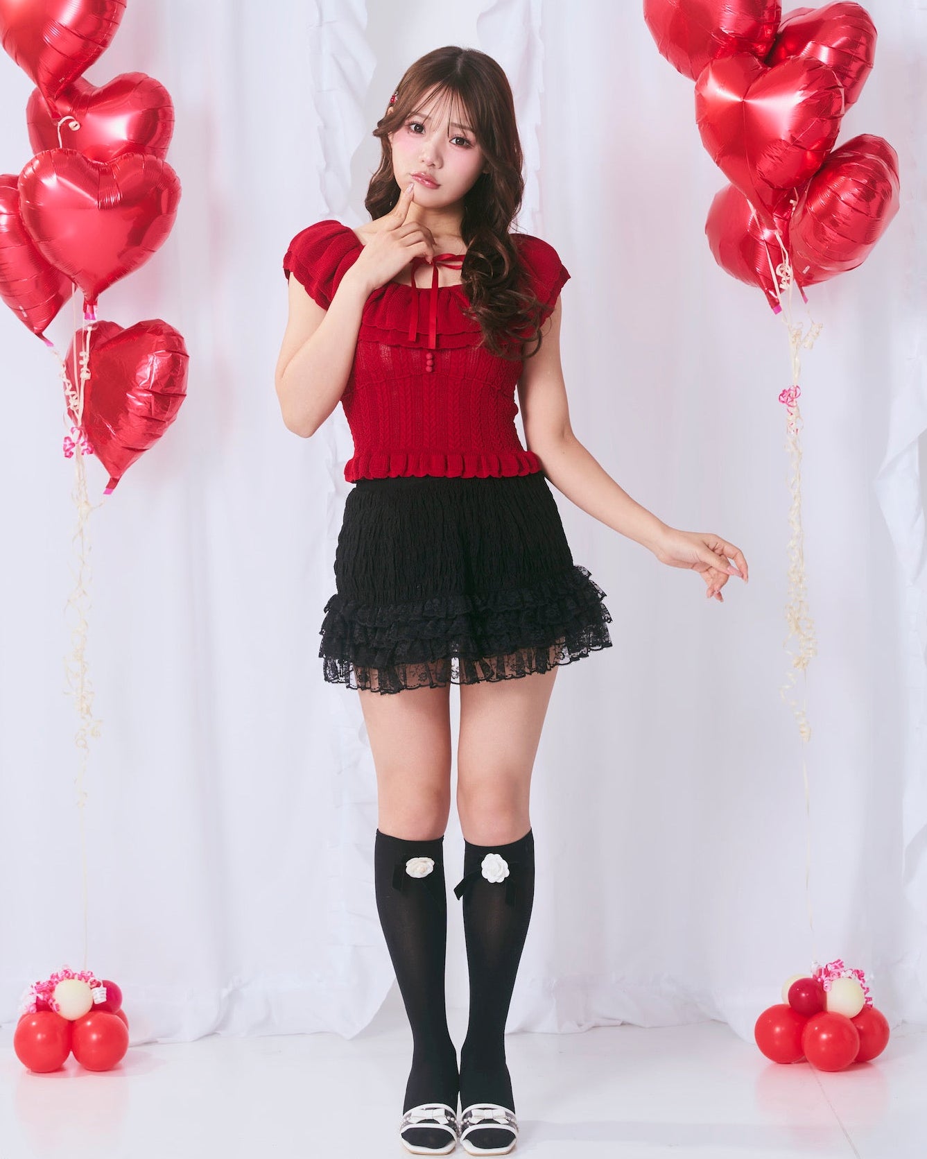 tiered shirred skirt pants