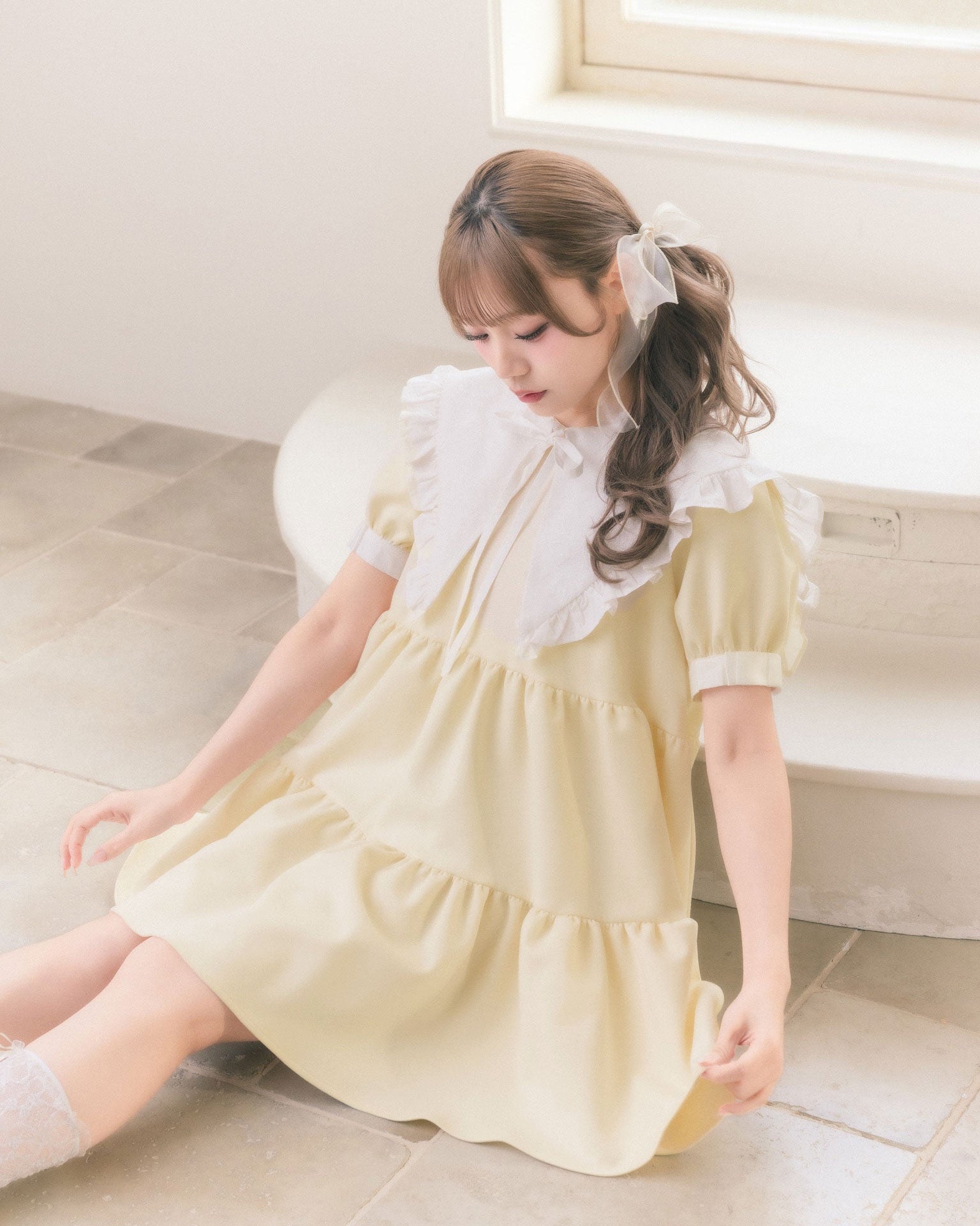 tierd sweat mini onepiece