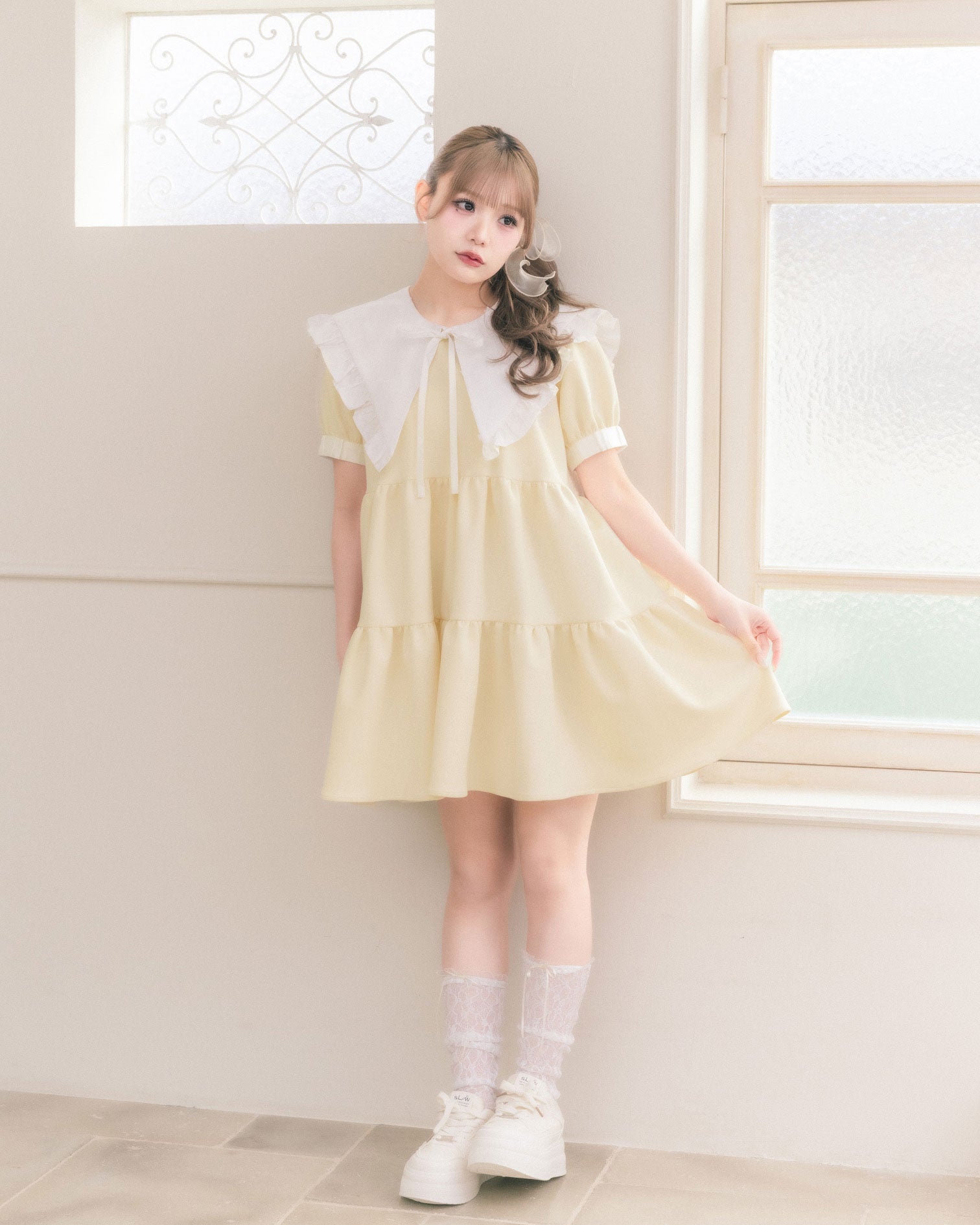 tierd sweat mini onepiece