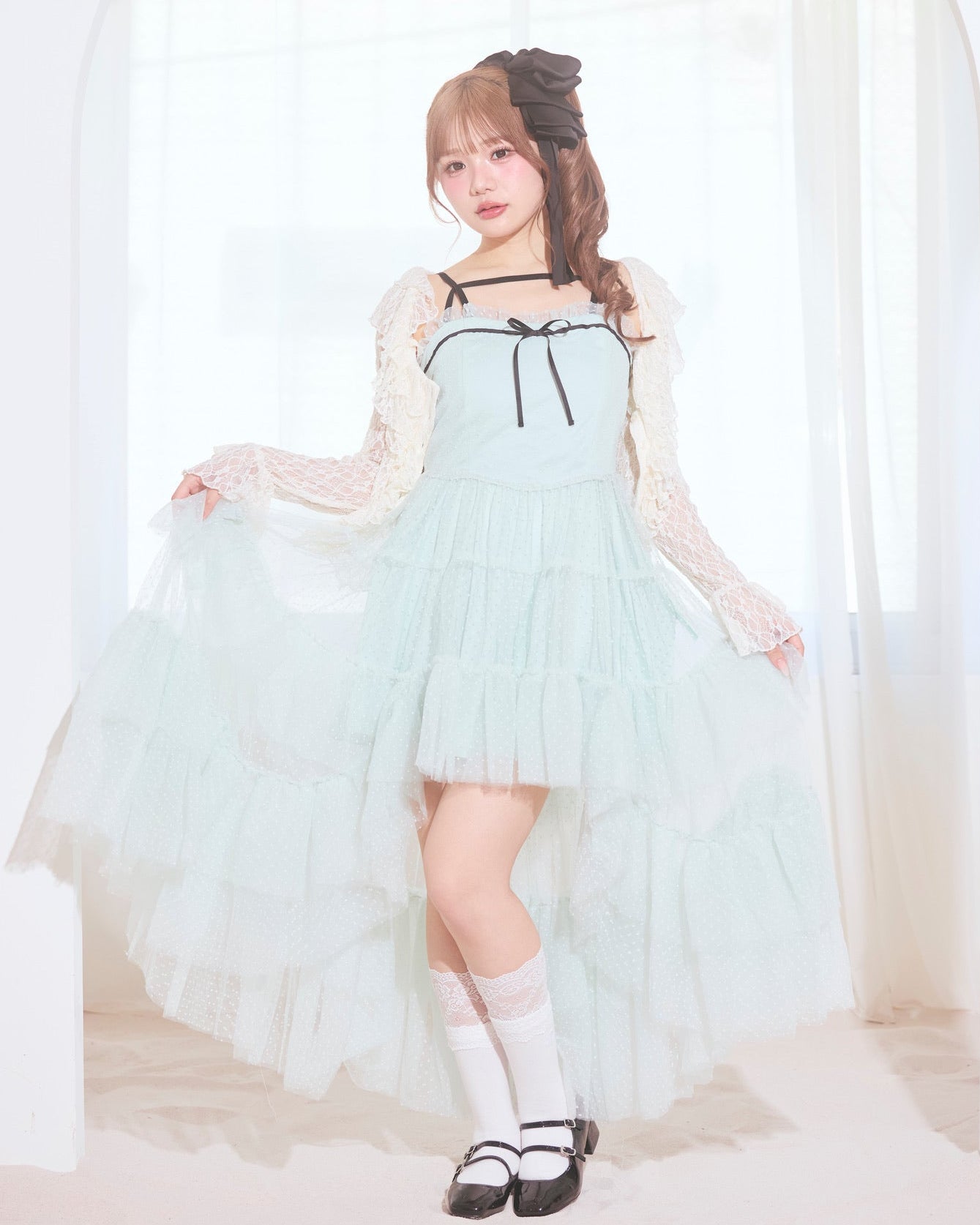 romantic frill lace cardigan