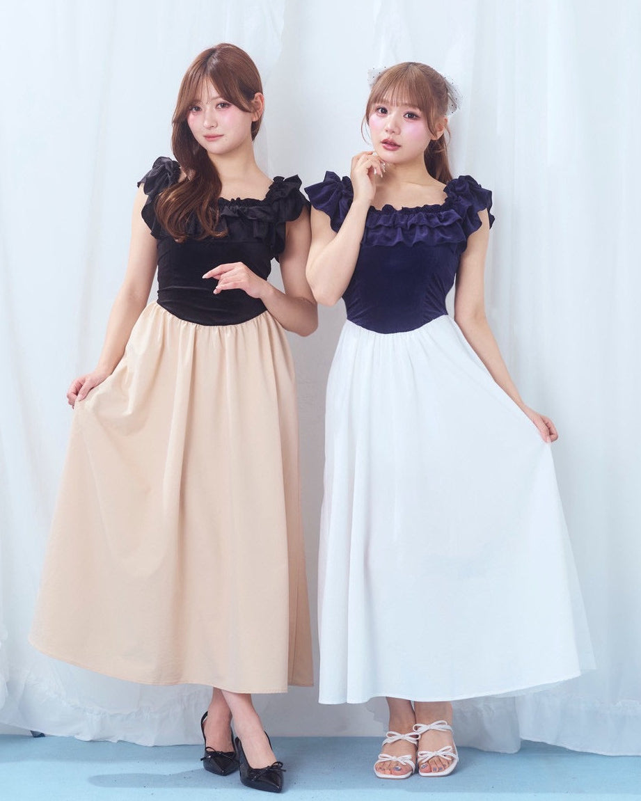 summer velour long onepiece