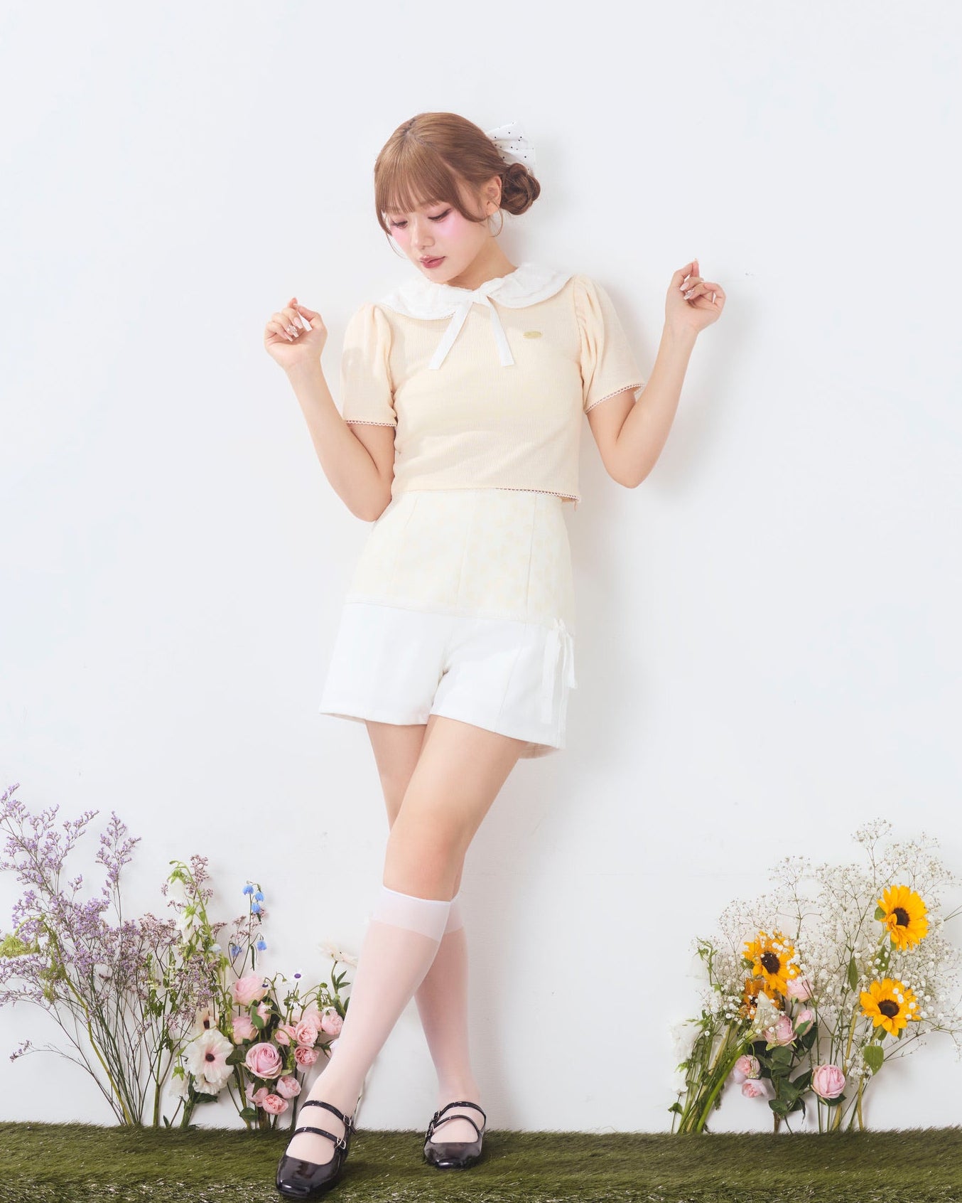 lace switching pants