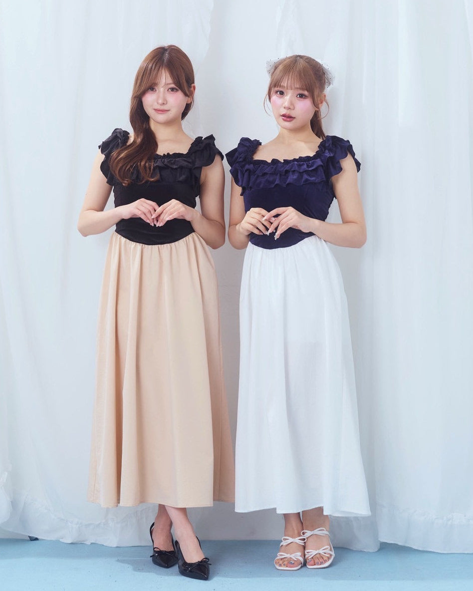 summer velour long onepiece