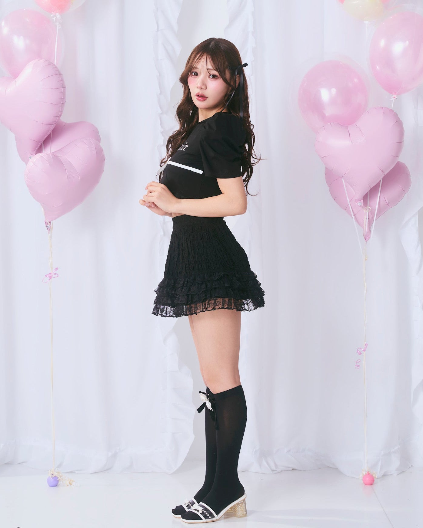 tiered shirred skirt pants