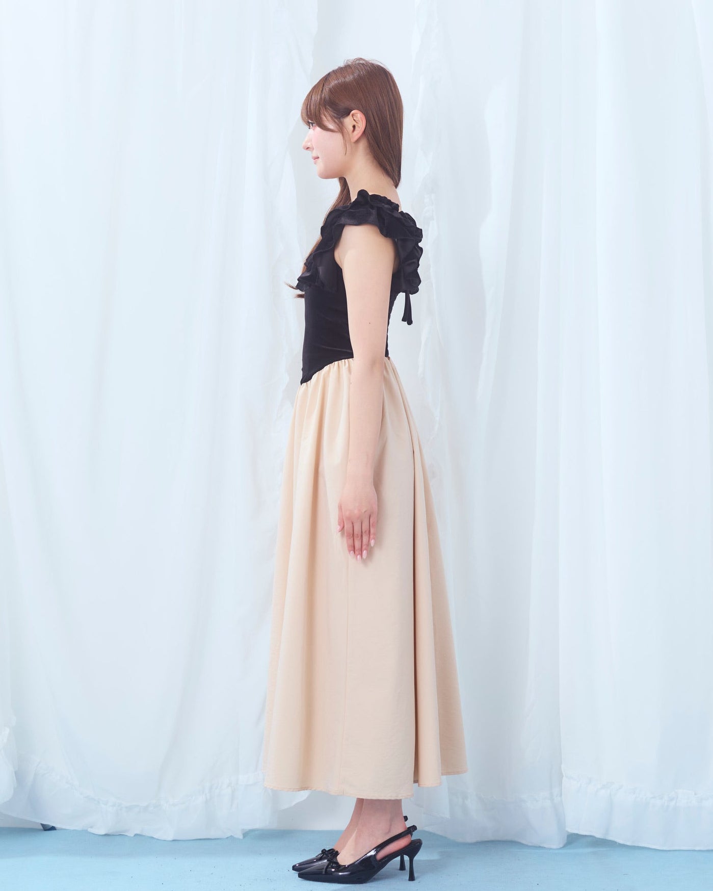 summer velour long onepiece