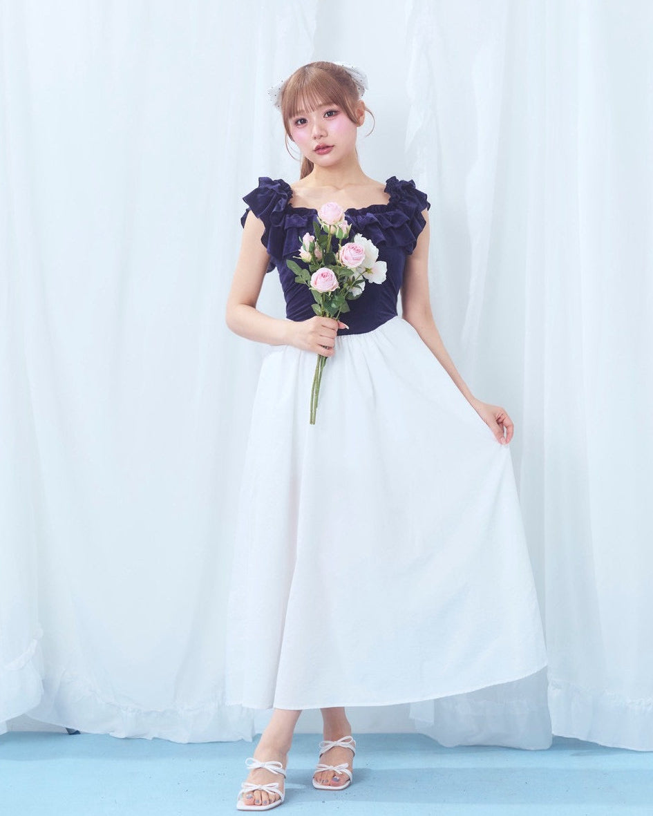 summer velour long onepiece