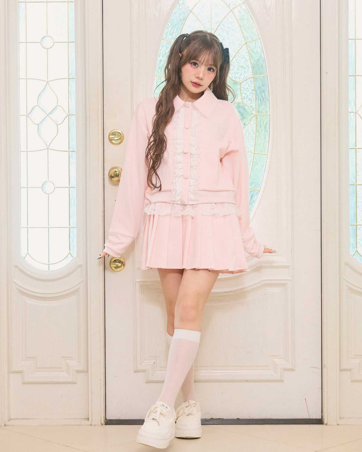 【new color】girly french lace mini skirt
