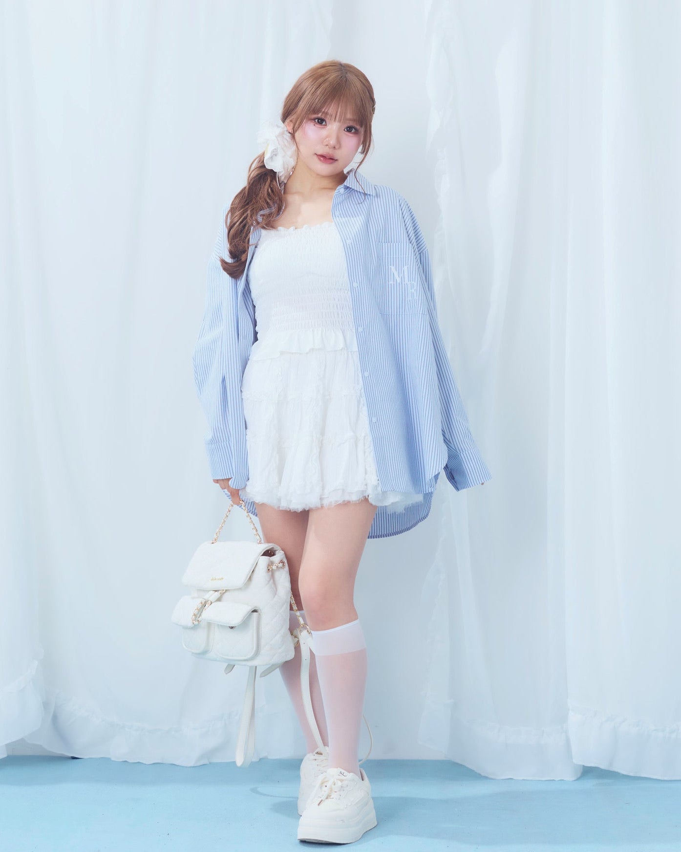 【 pre order 】stripe over shirt