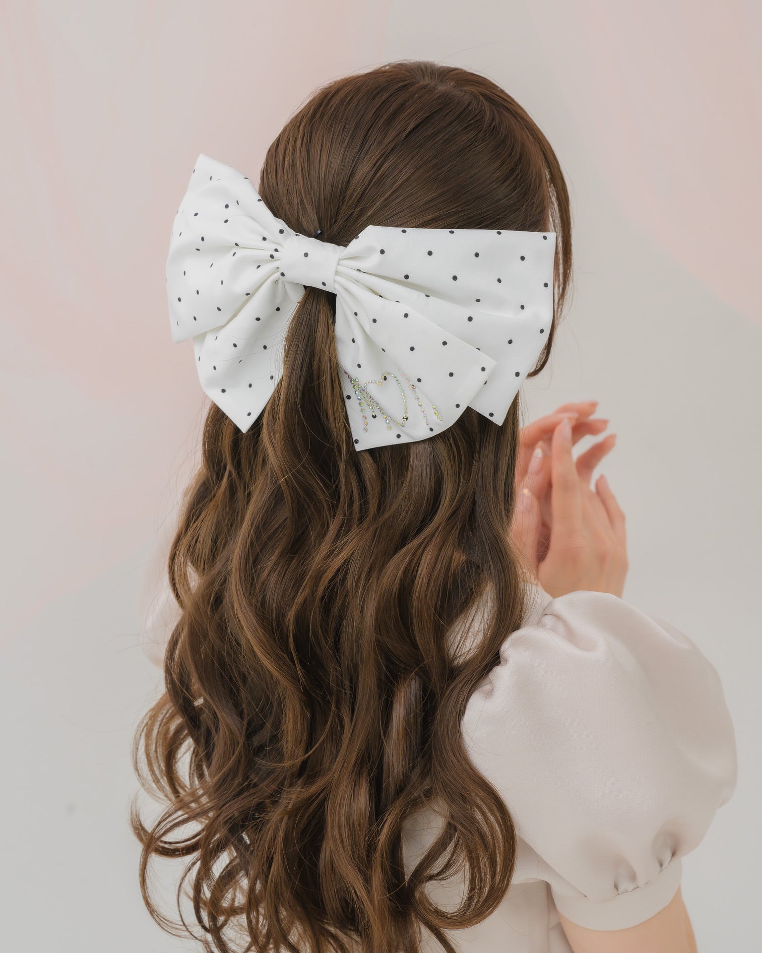 logo dot ribbon barrette