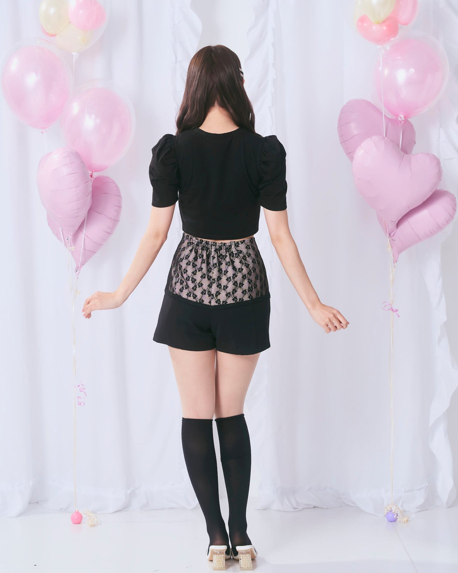 lace switching pants