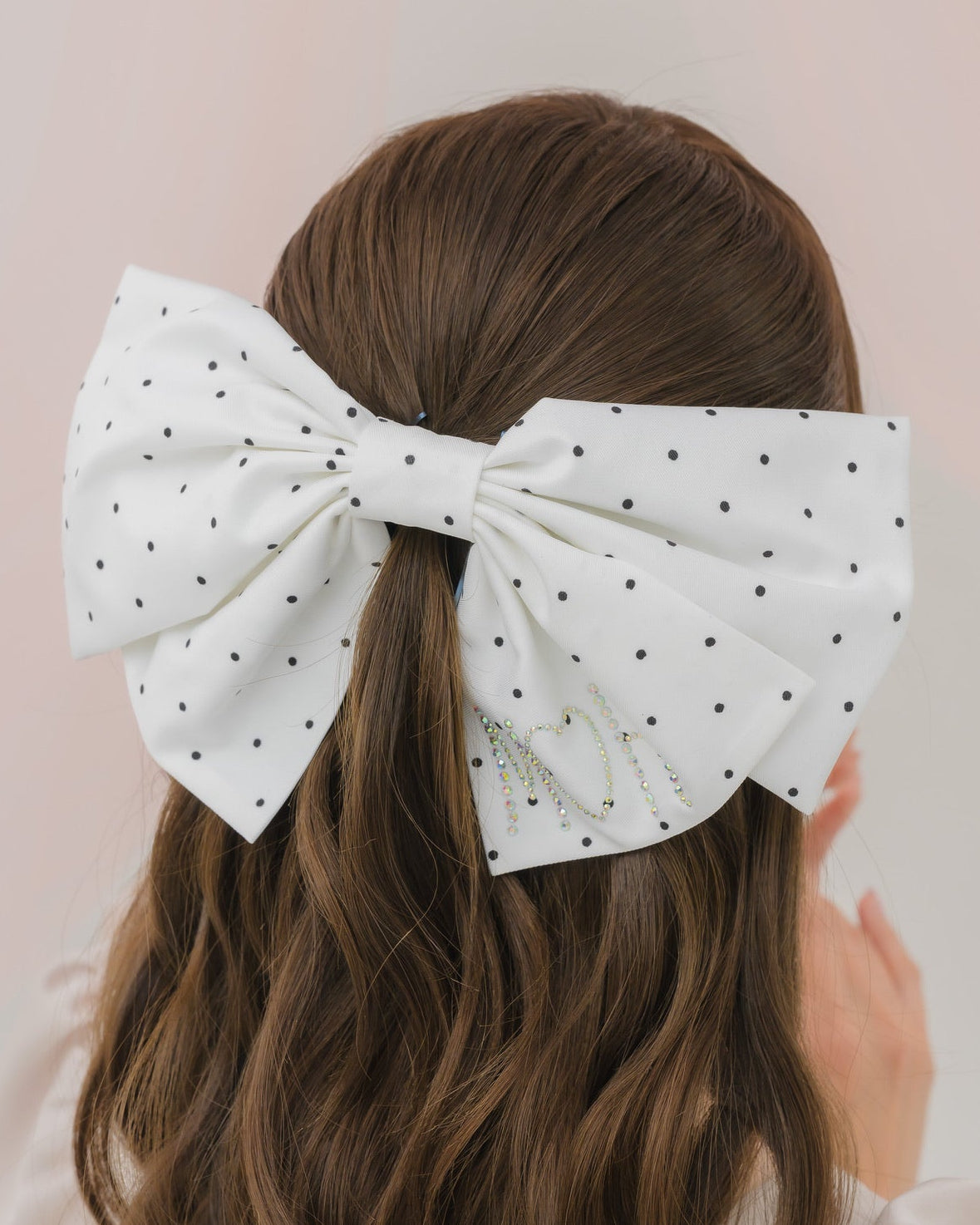 logo dot ribbon barrette