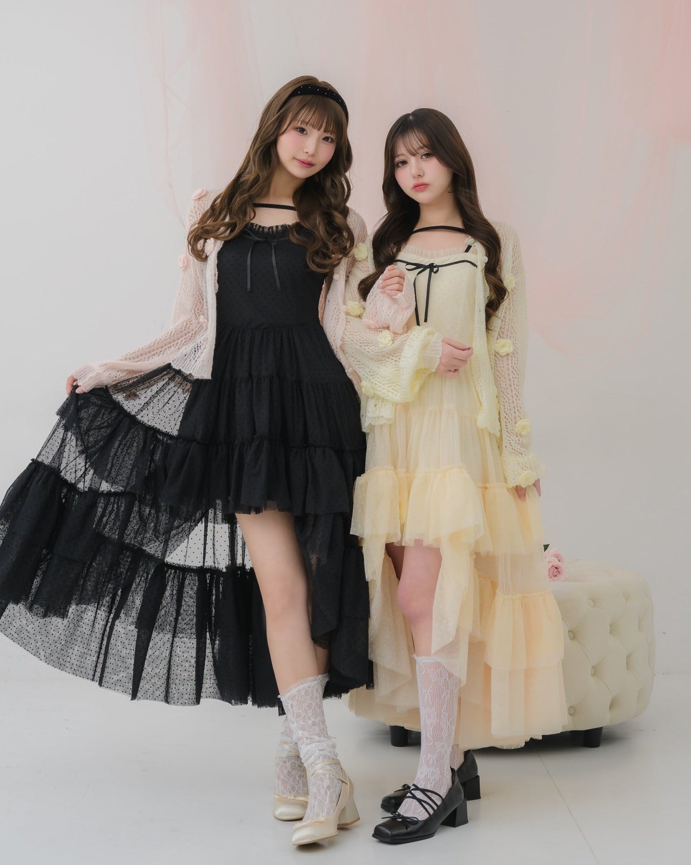 【 予約商品 】dot tulle tiered dress