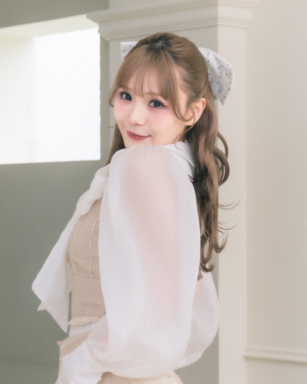 logo dot ribbon barrette