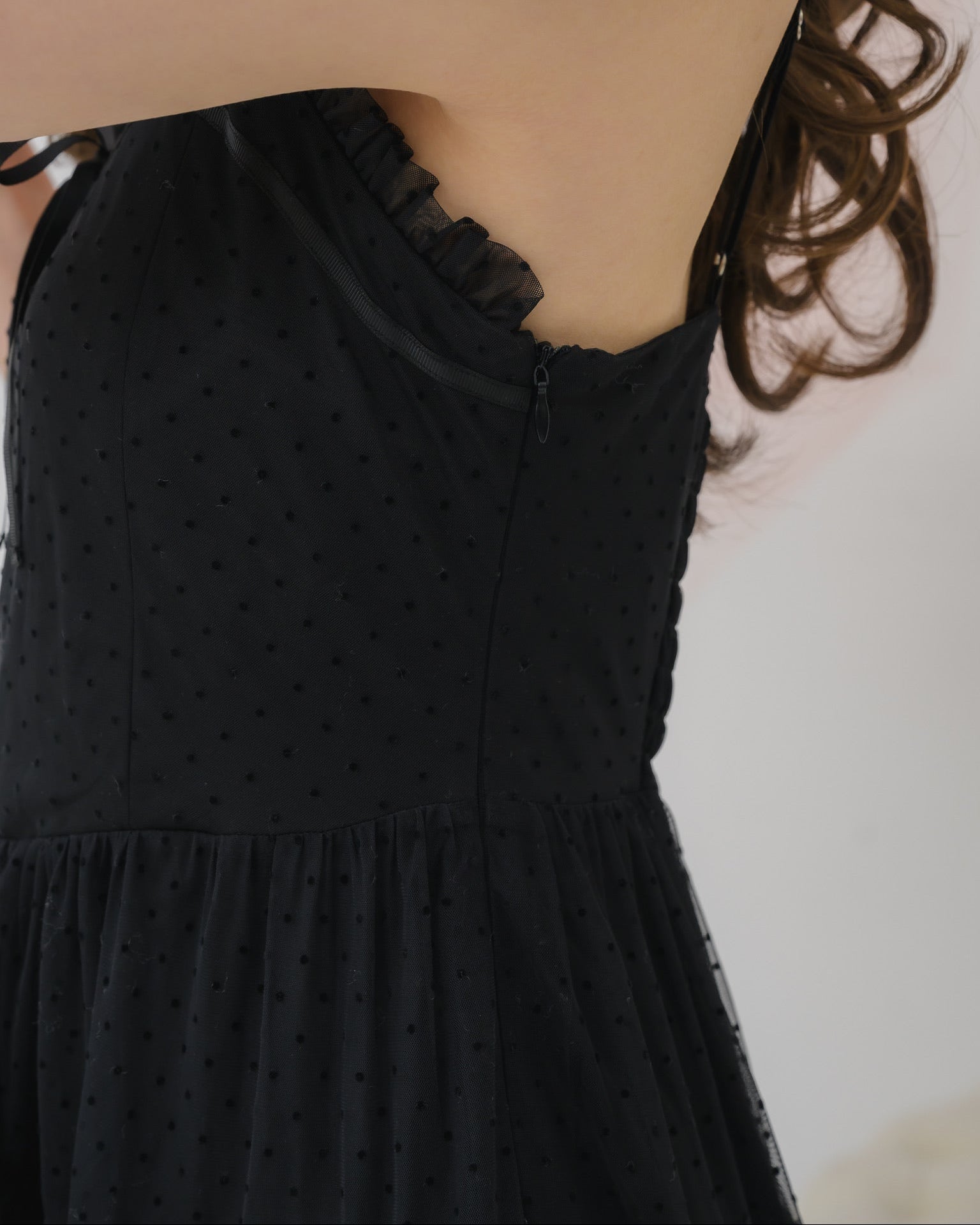 【 予約商品 】dot tulle tiered dress