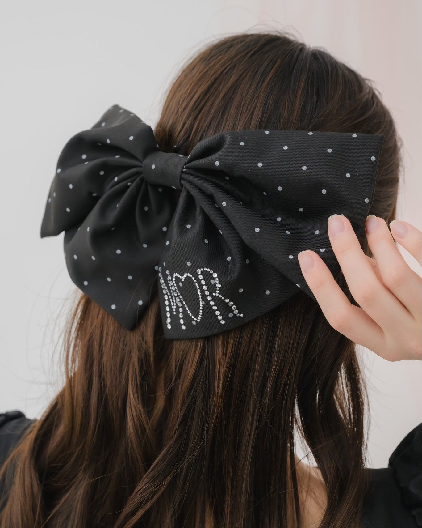 logo dot ribbon barrette