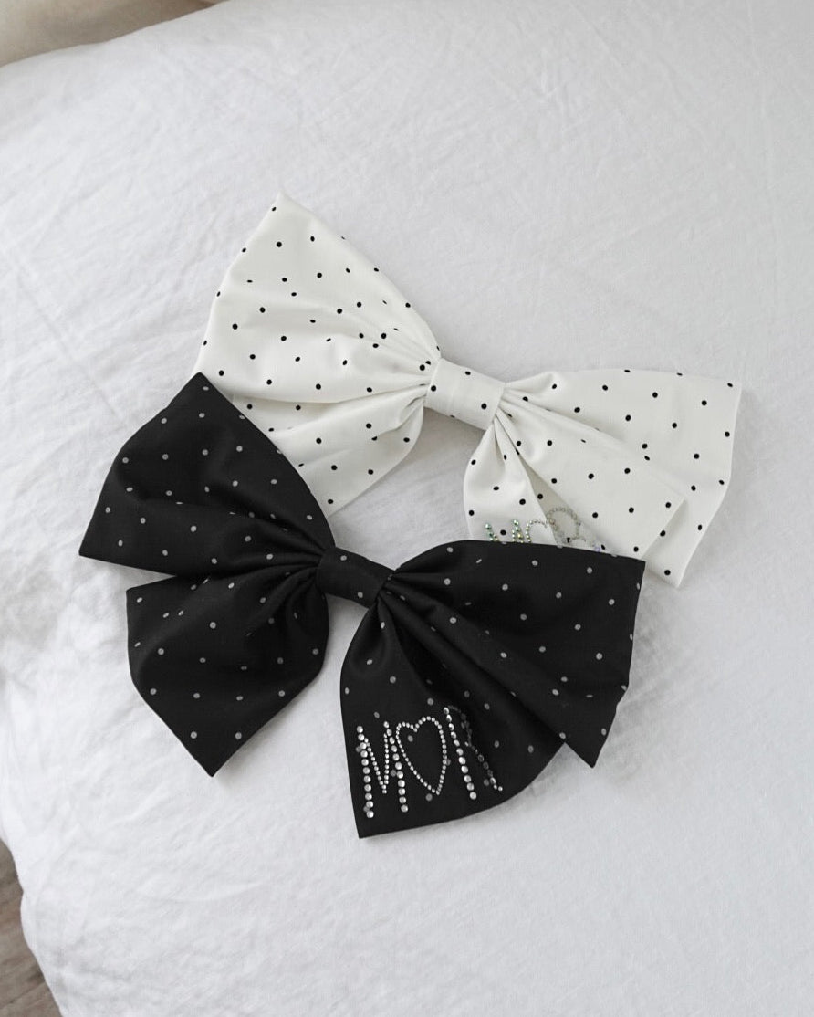 logo dot ribbon barrette