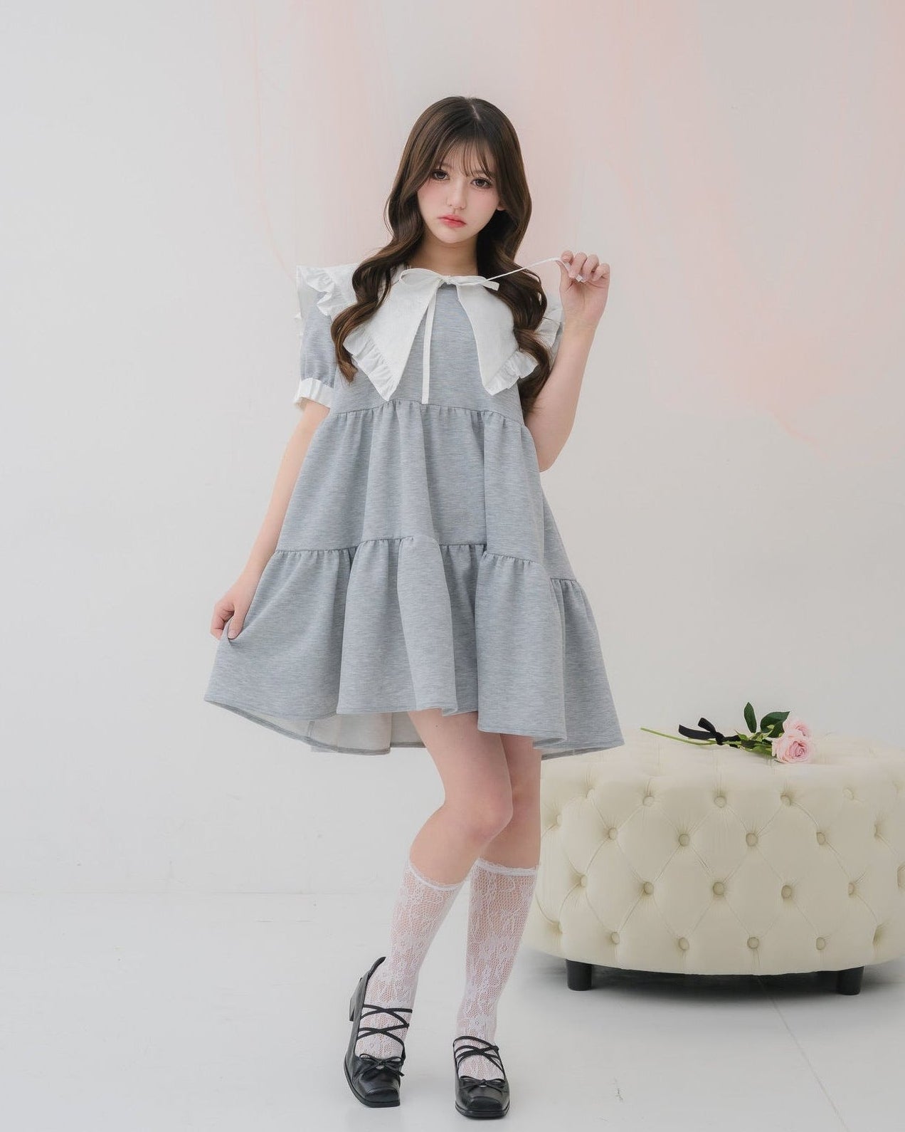 tierd sweat mini onepiece