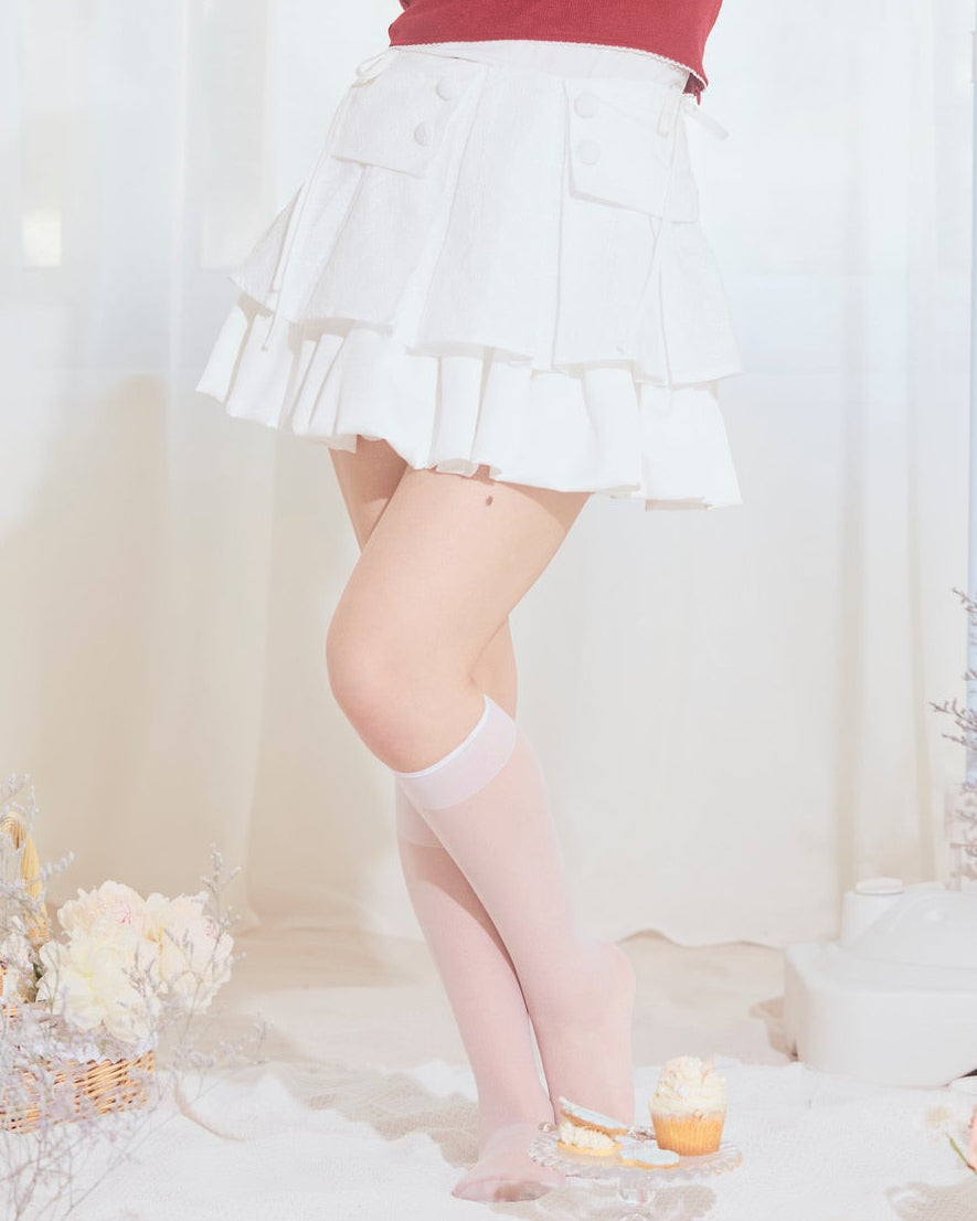 cotton balloon mini skirt