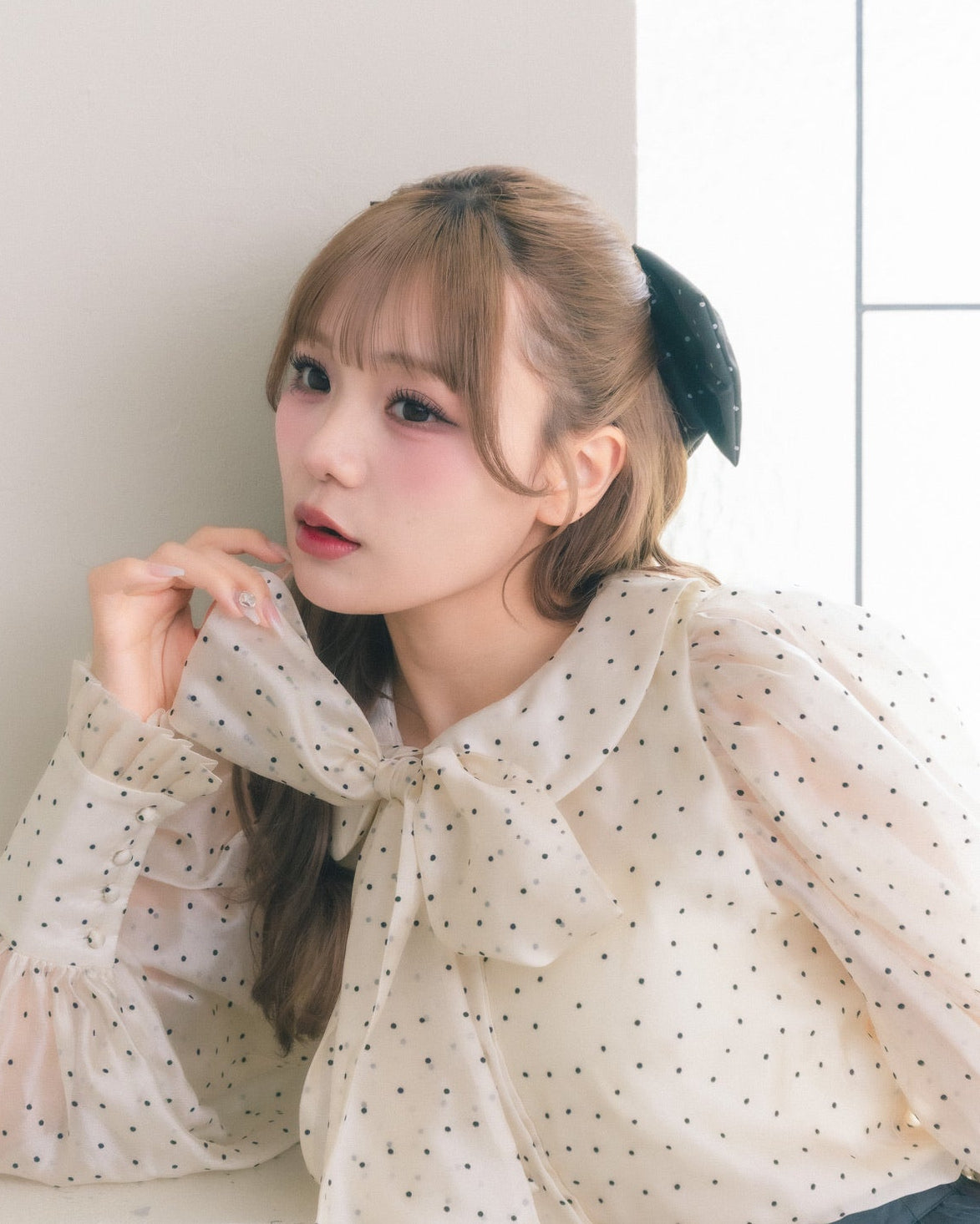 logo dot ribbon barrette