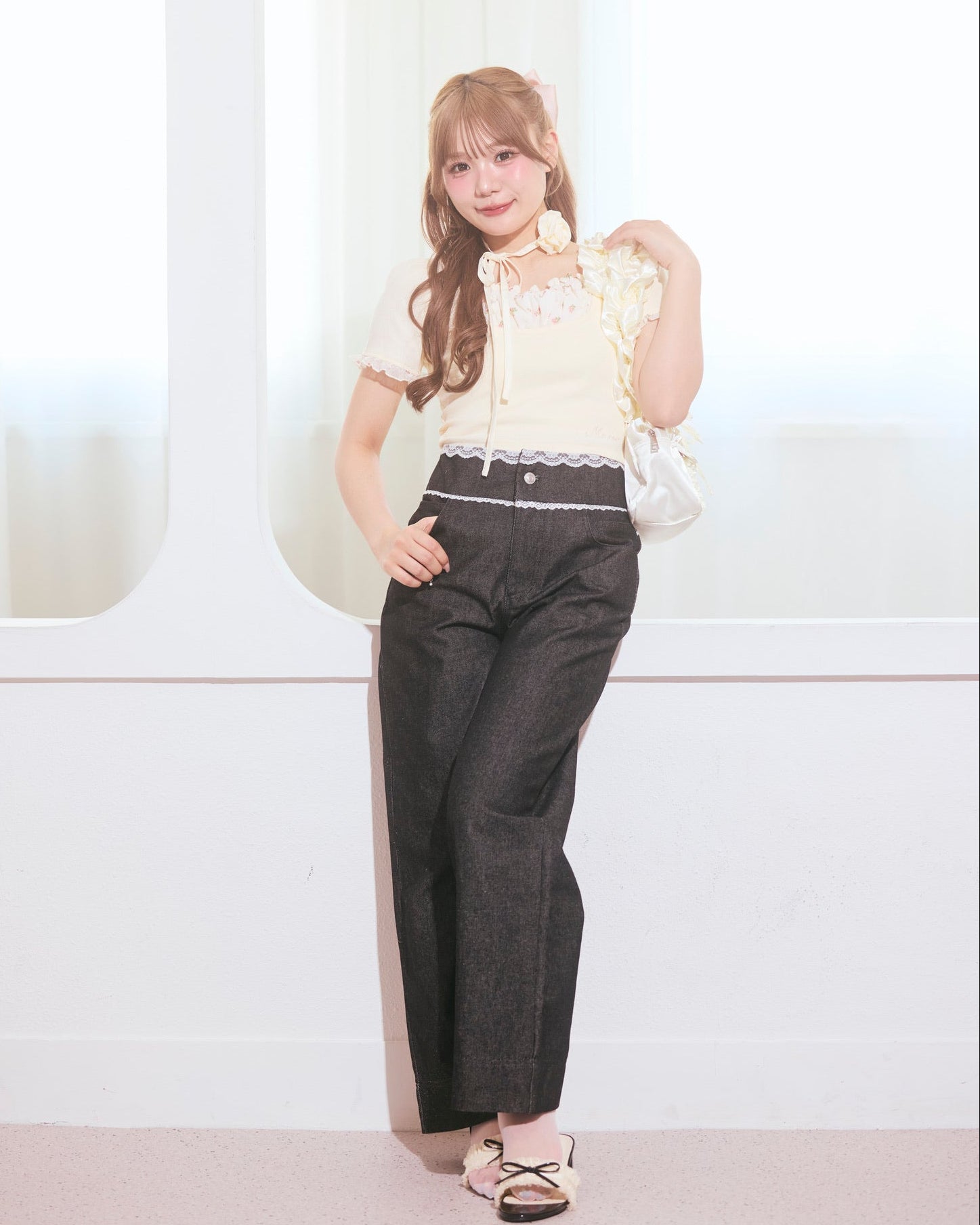 rosette choker tops