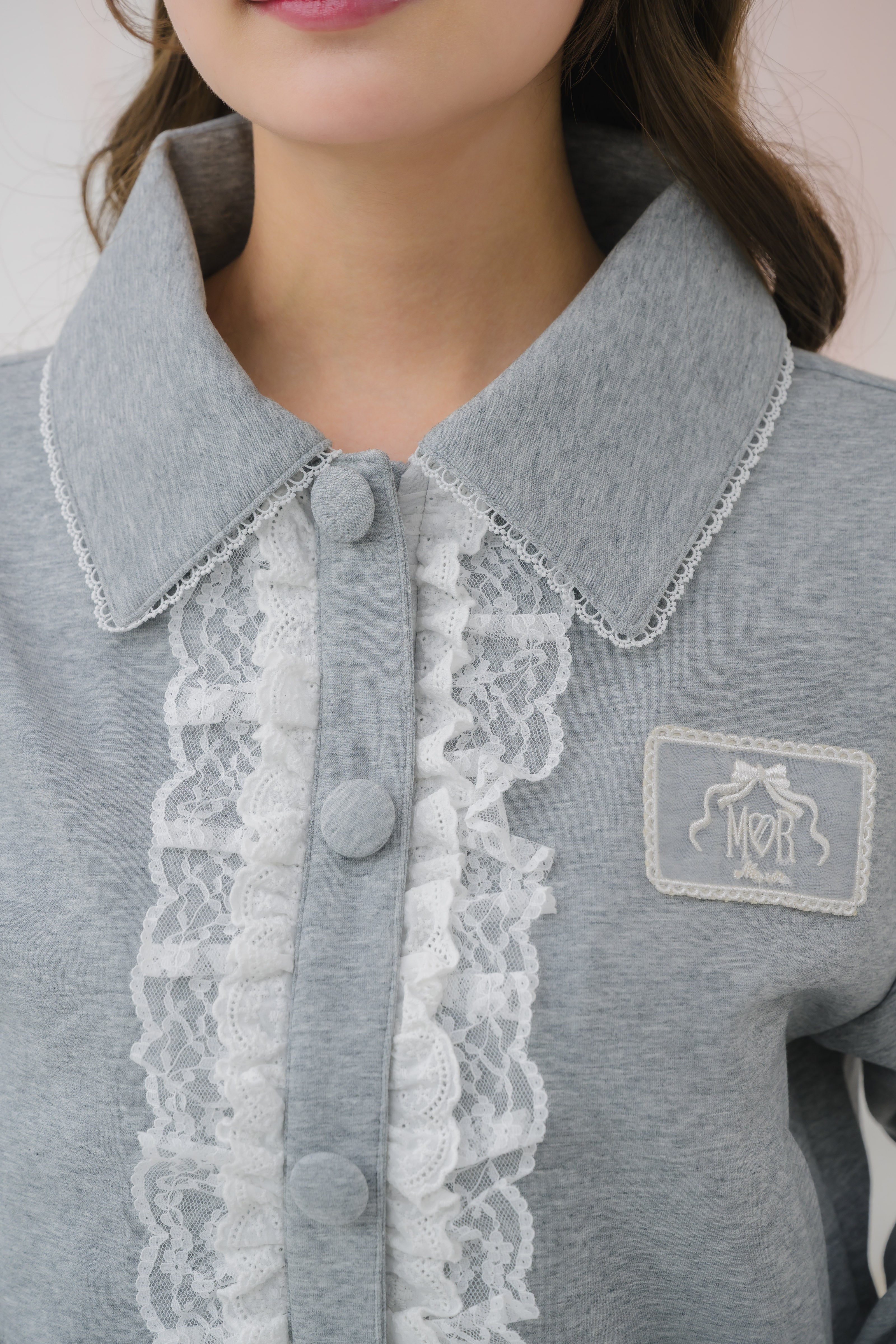 girly french lace zipup