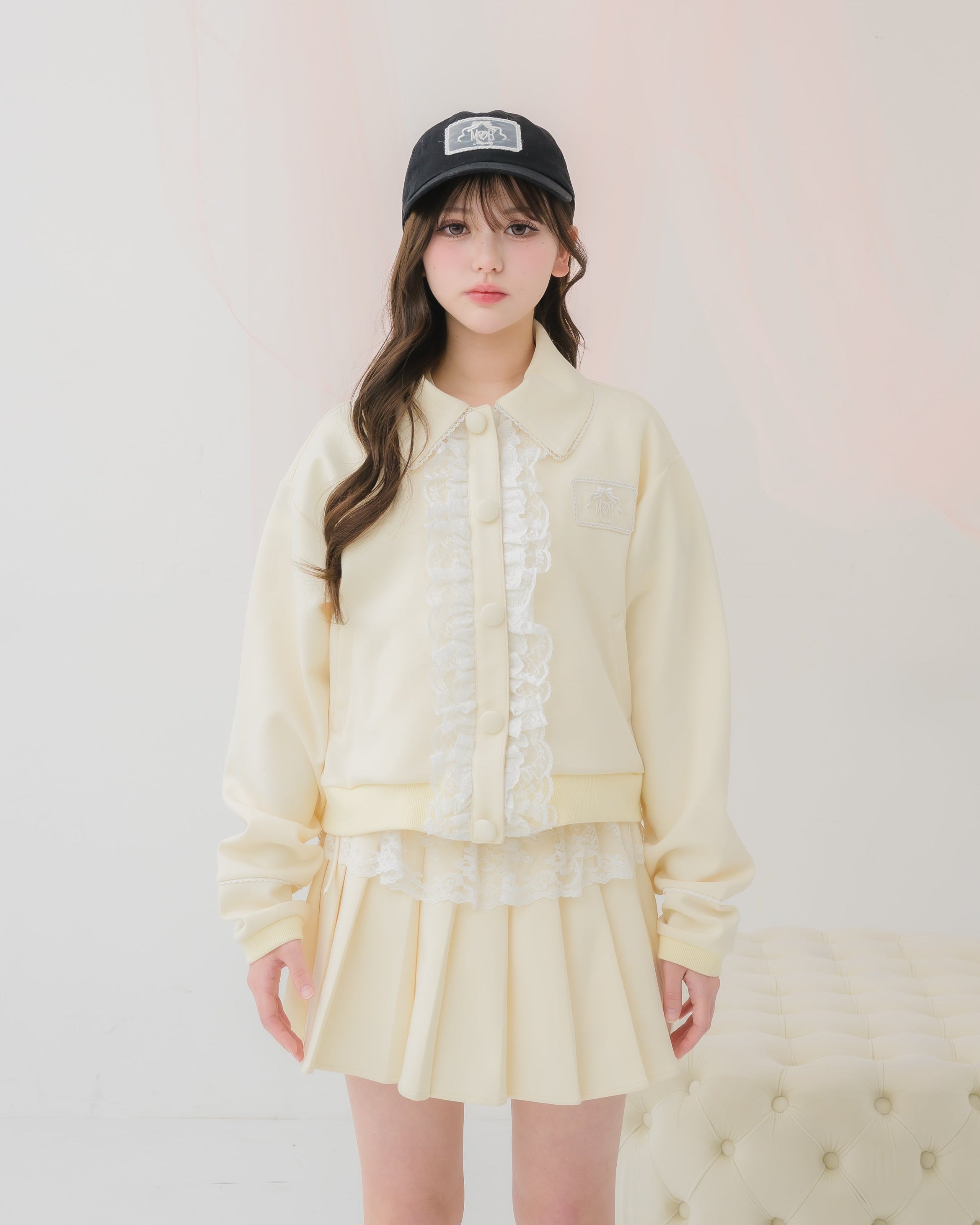 girly french lace zipup