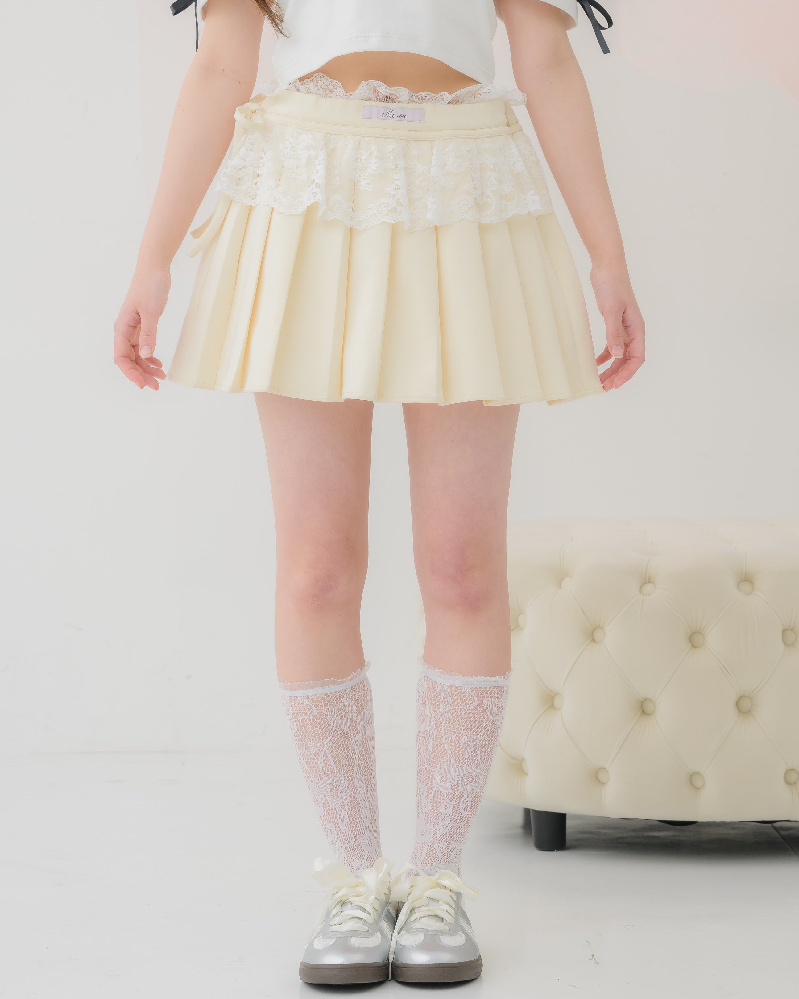 girly french lace mini skirt