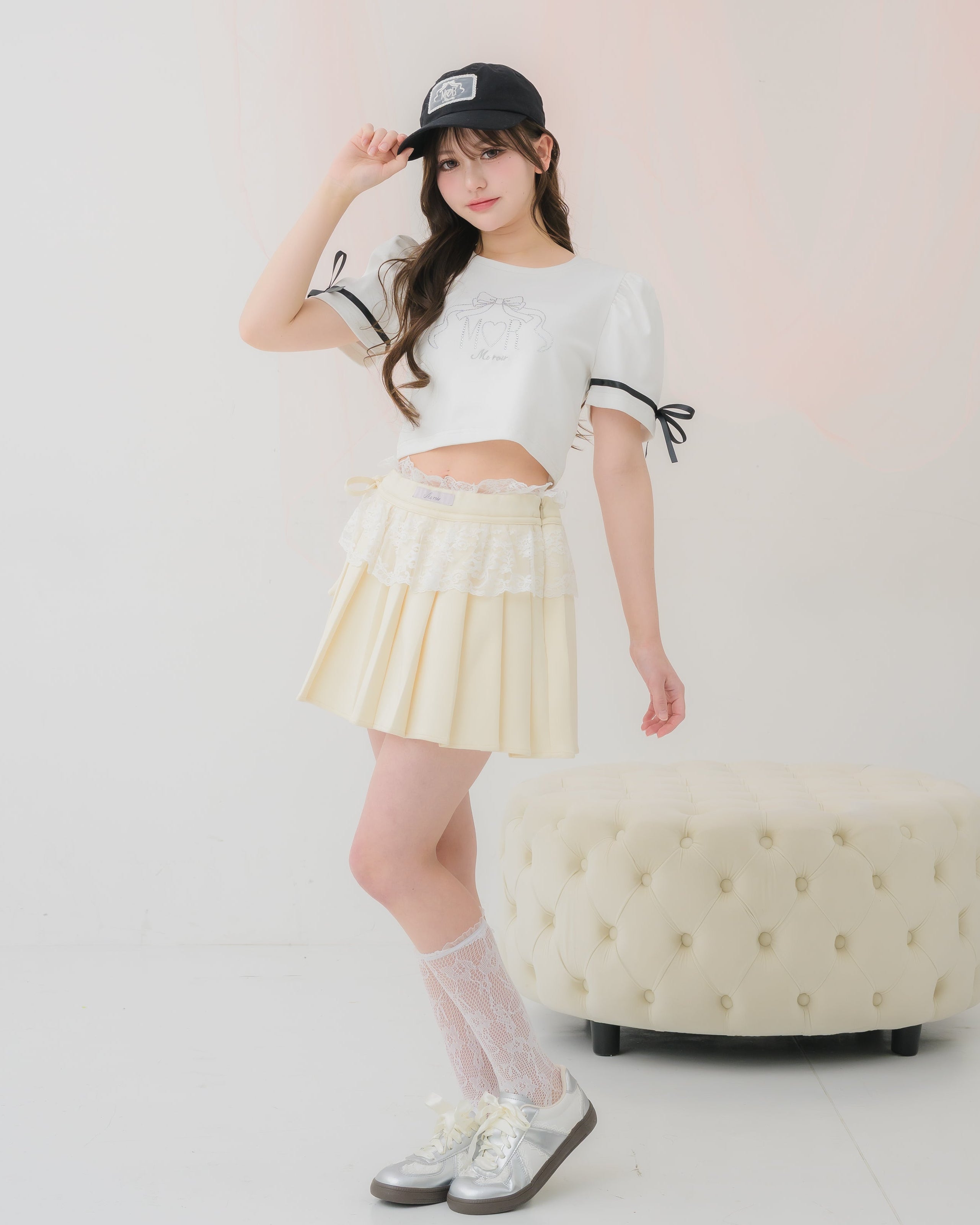 girly french lace mini skirt