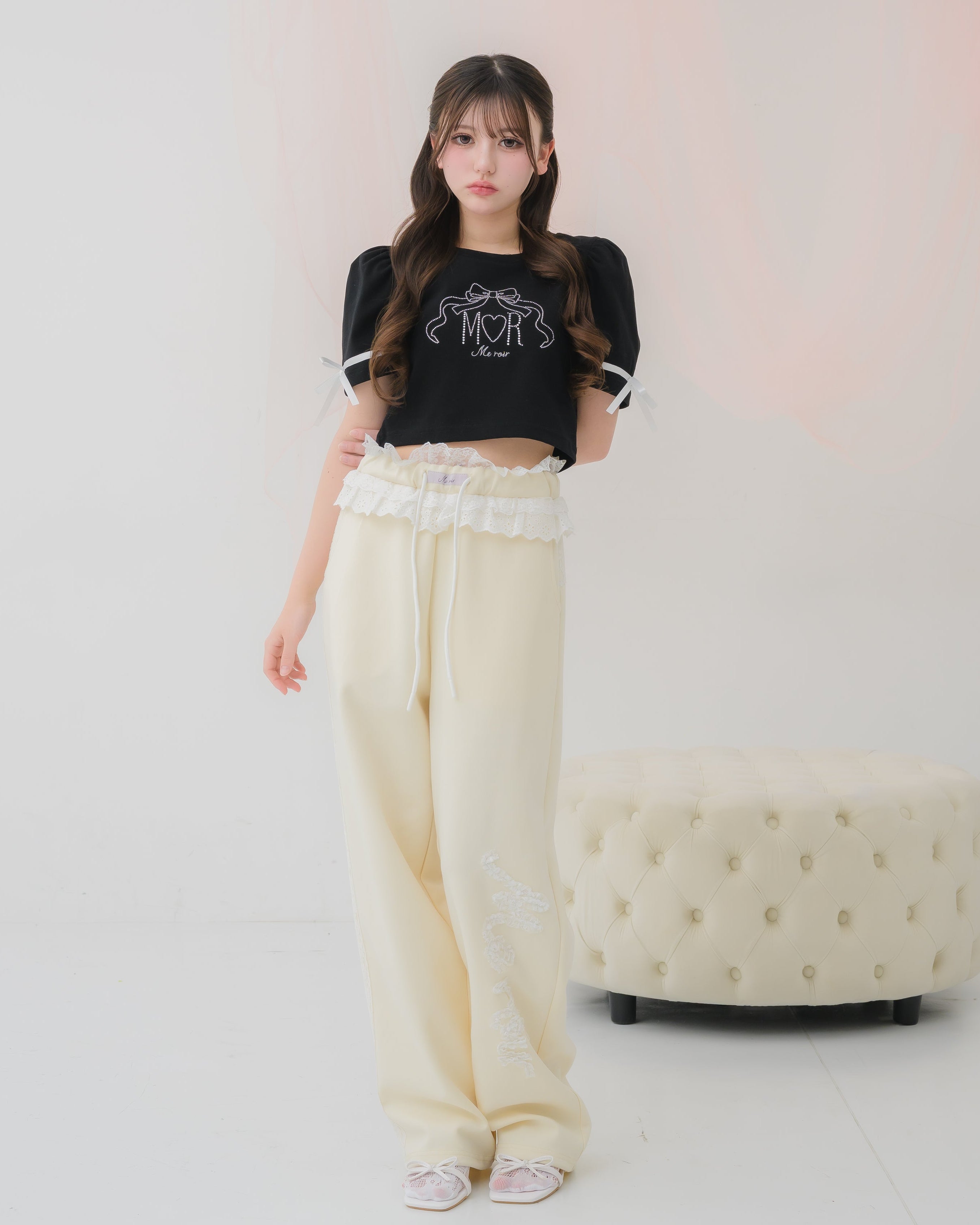 girly french lace pants
