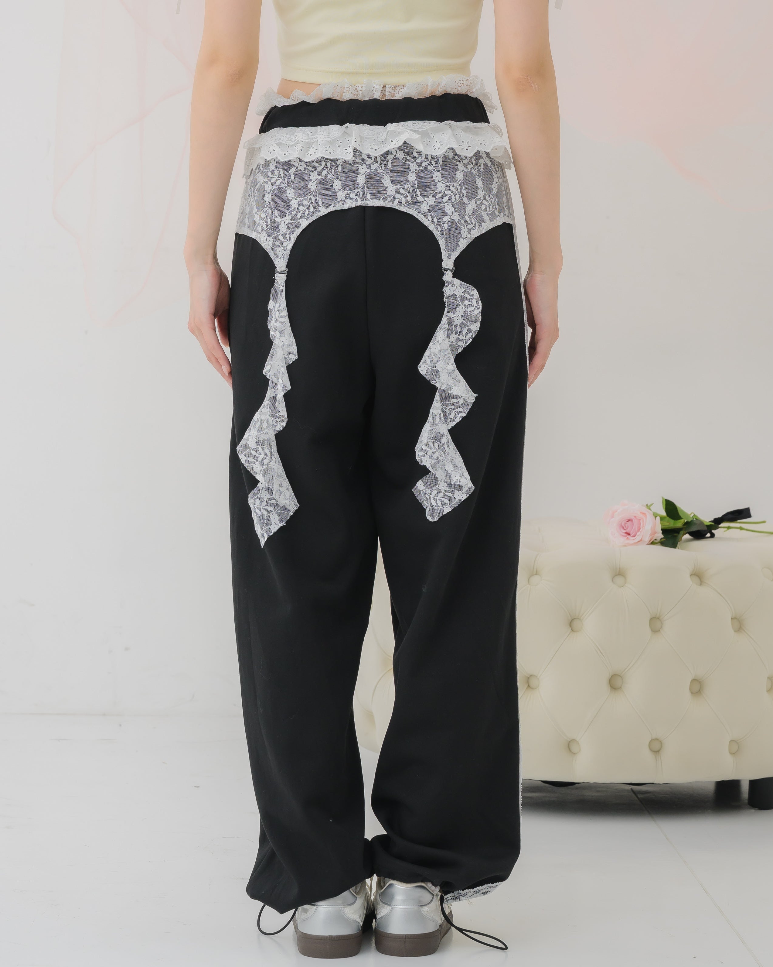 girly french lace pants