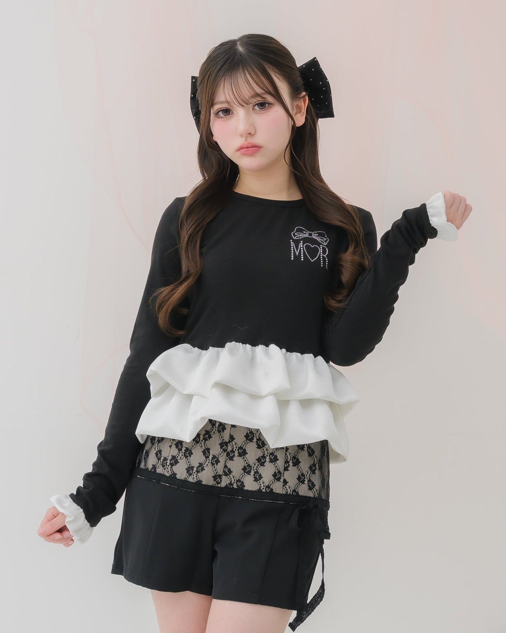 lace switching pants