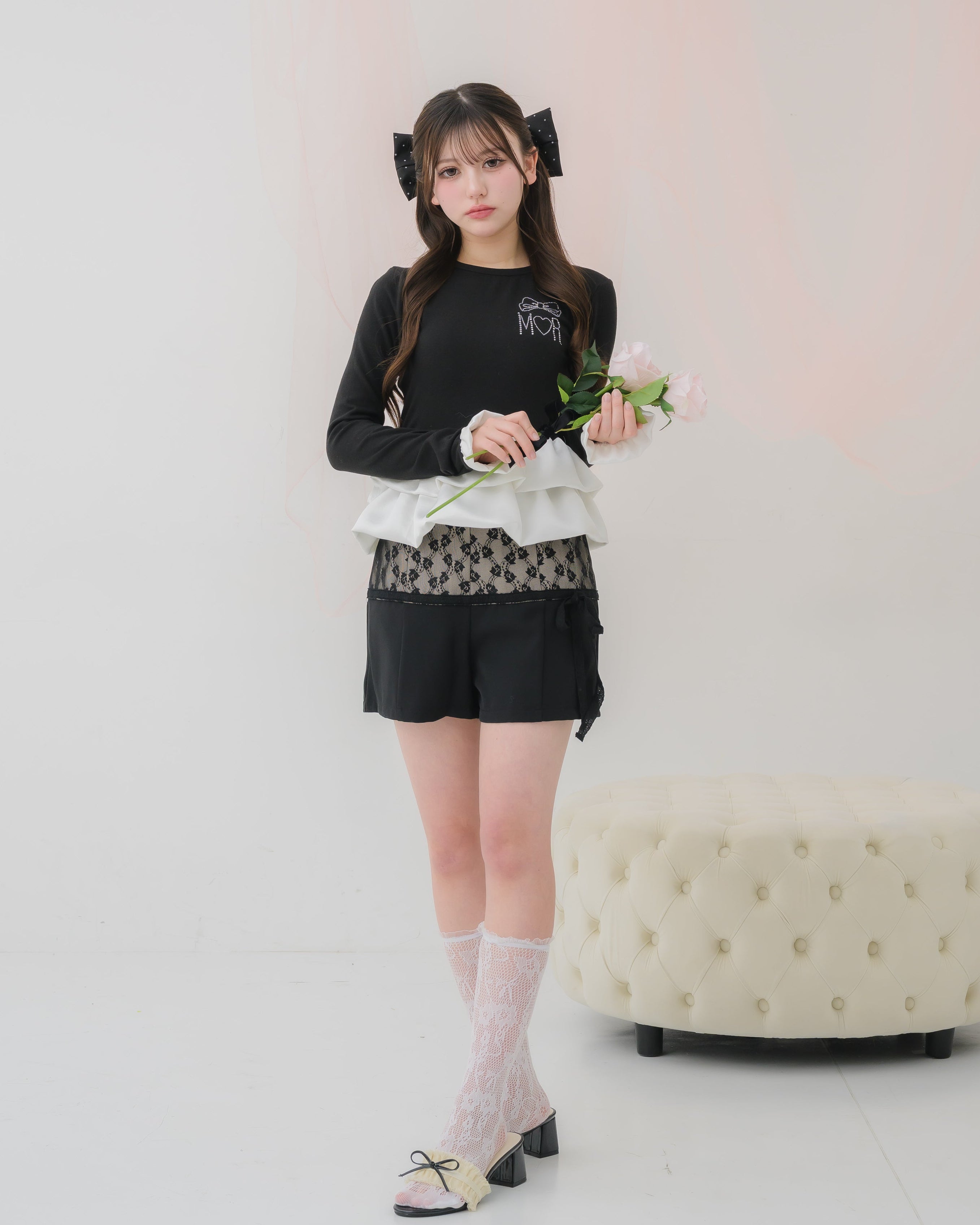 lace switching pants