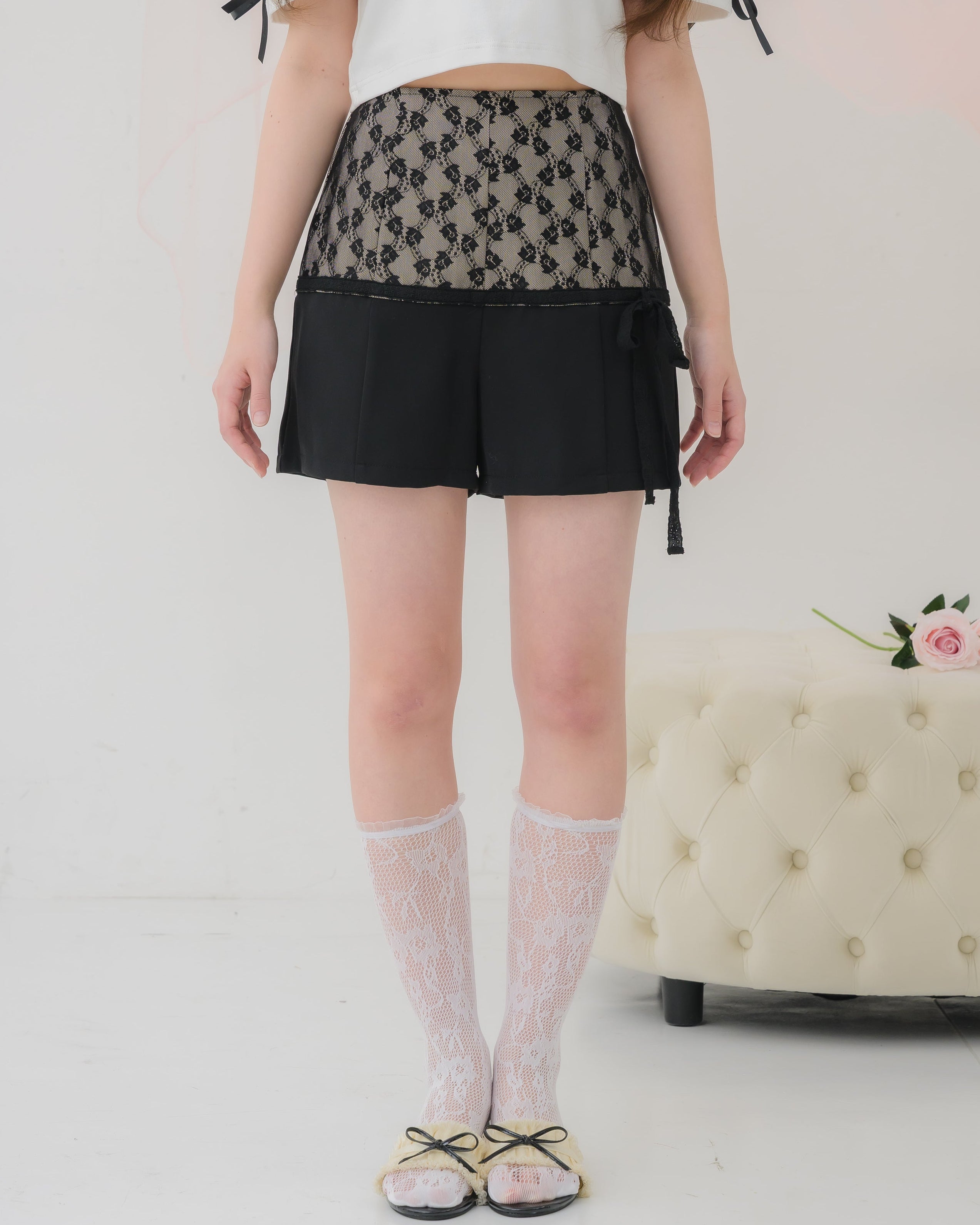 lace switching pants