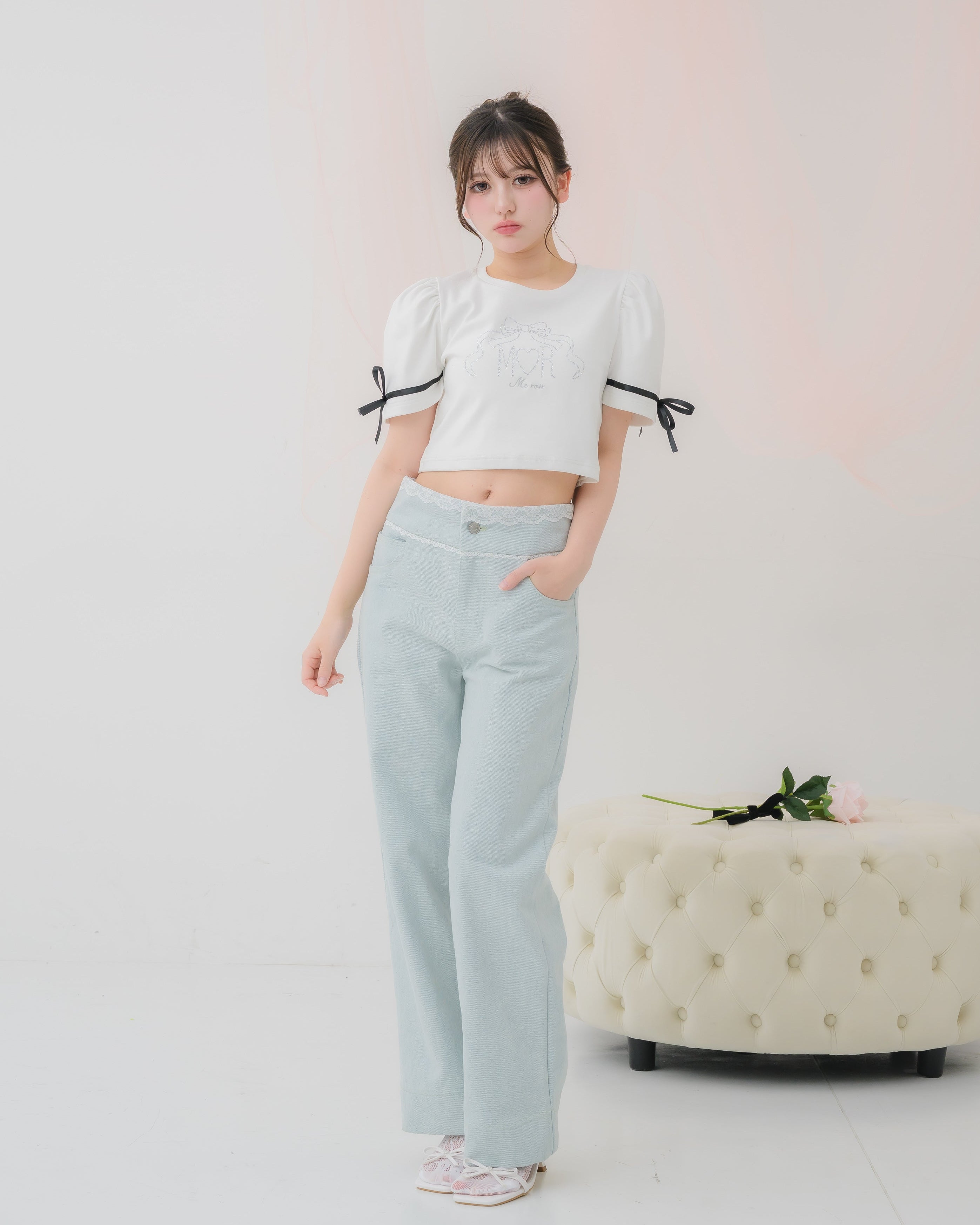 ミーロワール3点セット ピンク コート アウター BOTTOMS