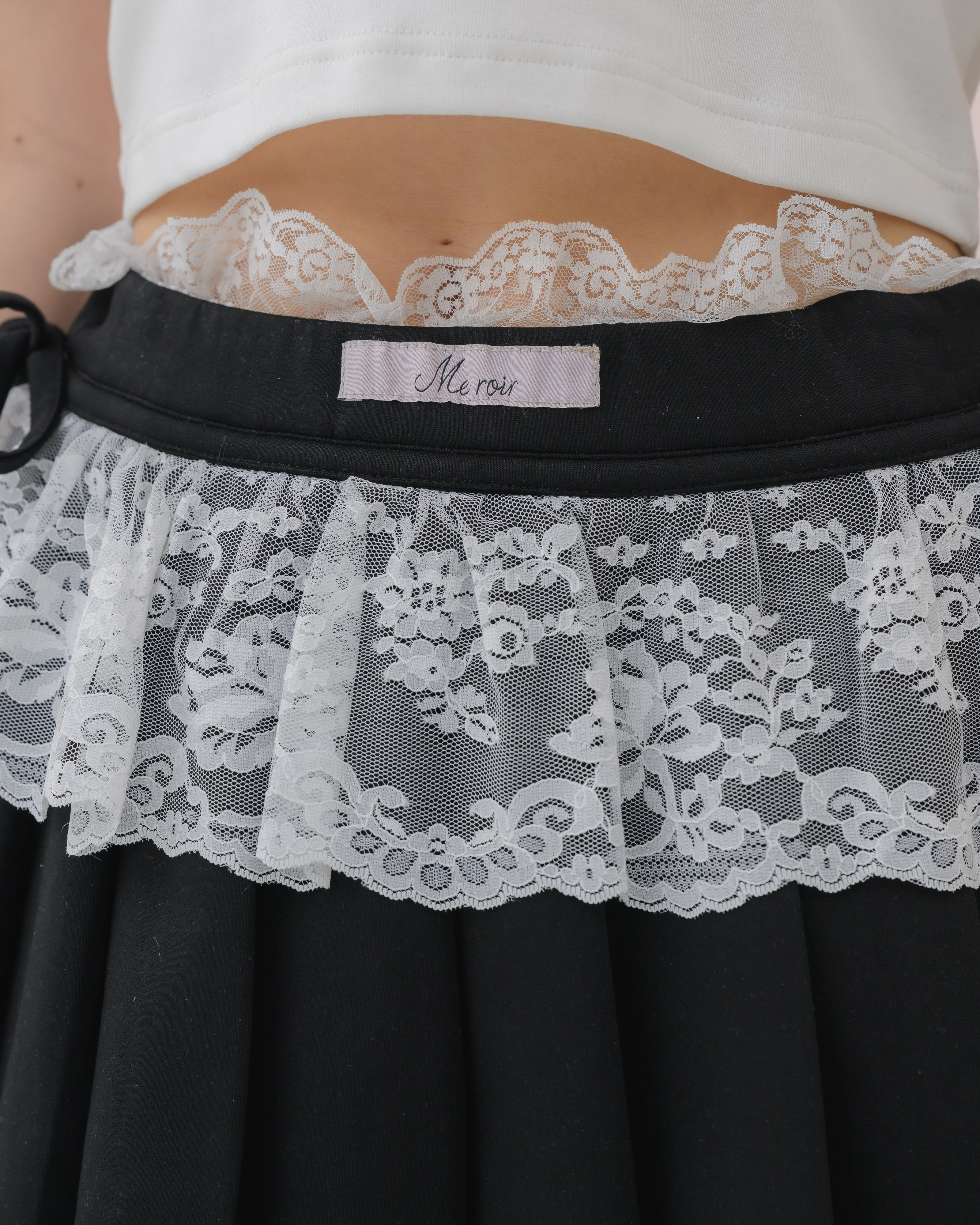 girly french lace mini skirt