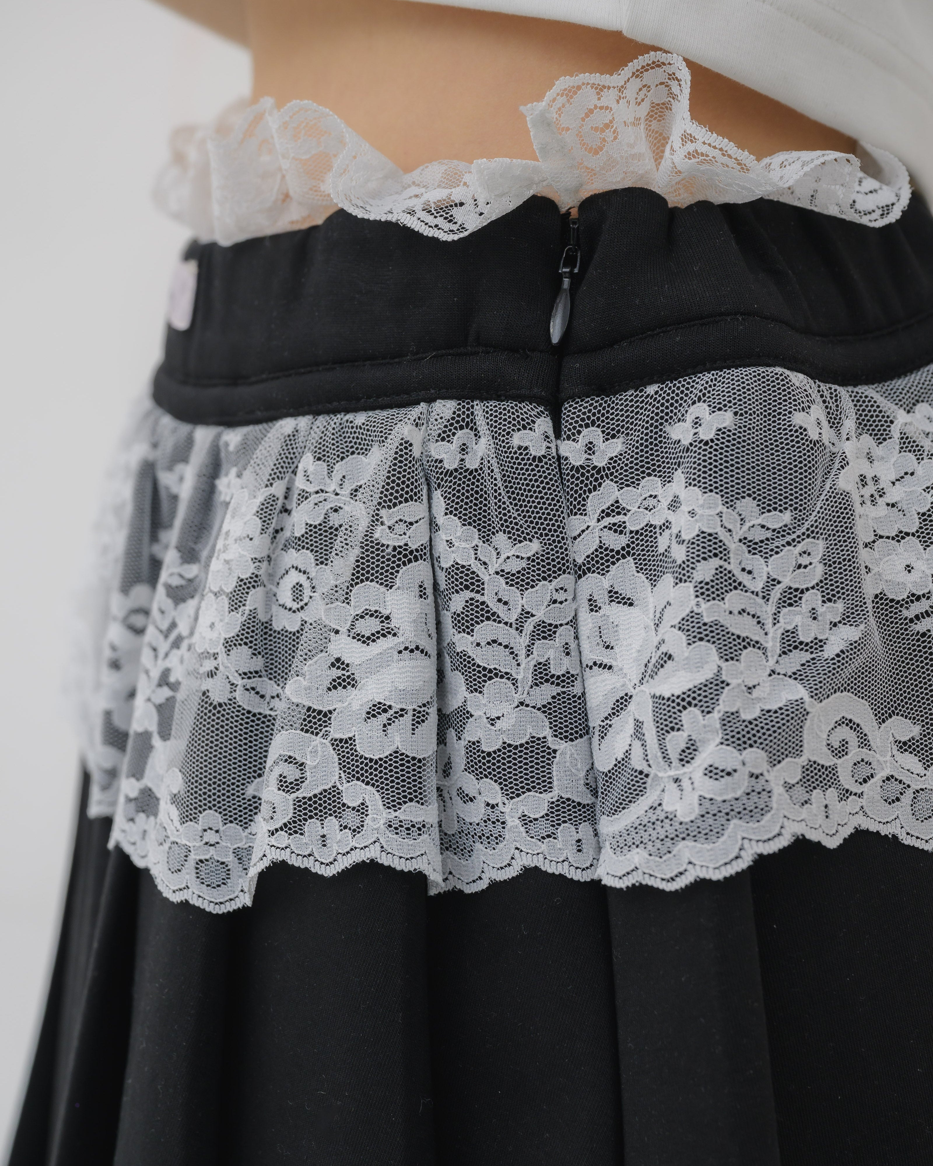 girly french lace mini skirt