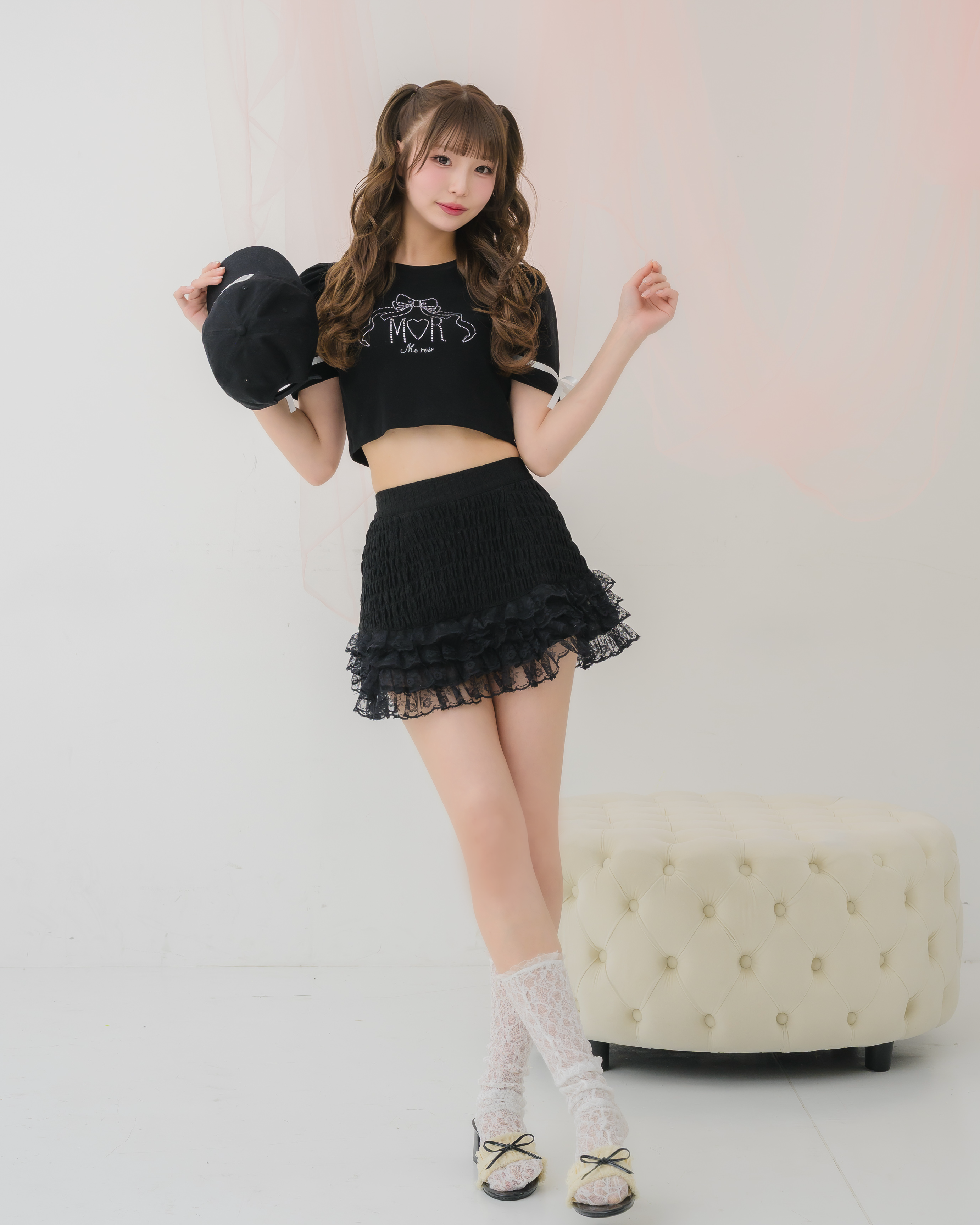 tiered shirred skirt pants
